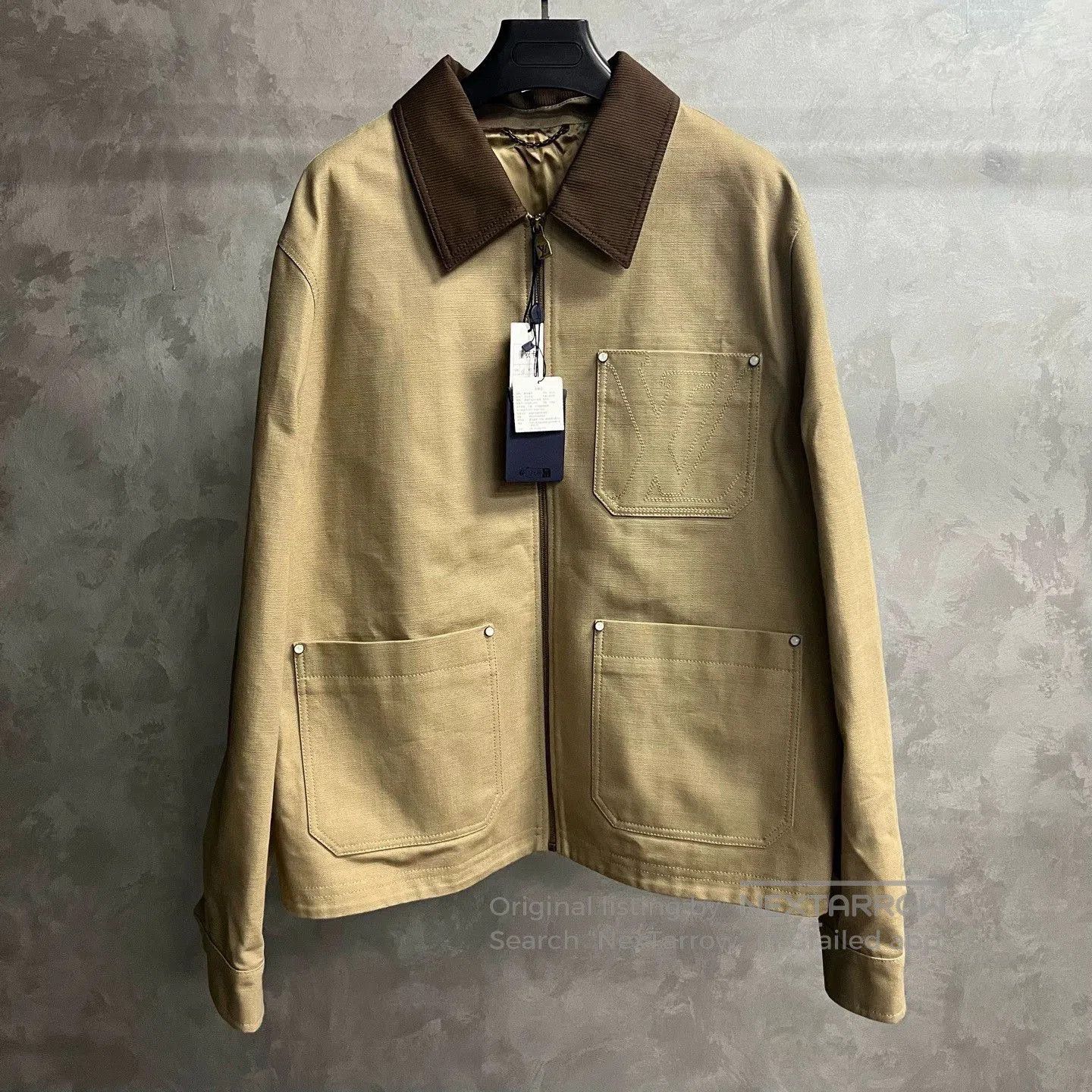 Louis Vuitton louis vuitton beige logo zip long sleeve jacket. Size US XXL / EU 58 / 5 - 1 Thumbnail