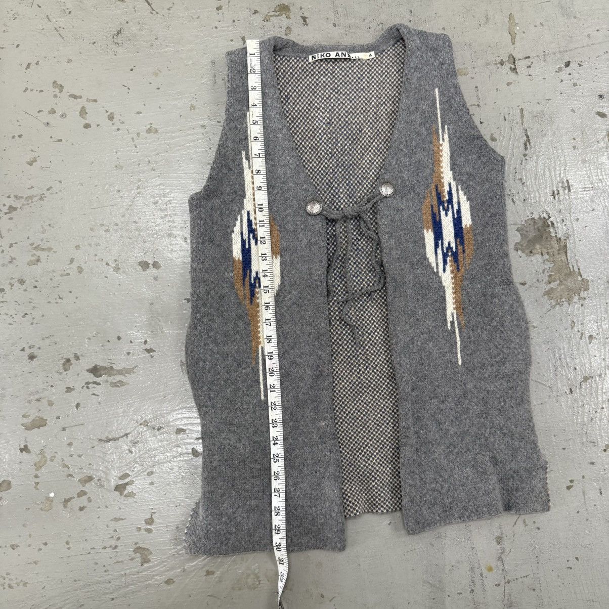 Japanese Brand Long Chimayo Wool Vest Western Niko and Size US M / EU 48-50 / 2 - 6 Thumbnail