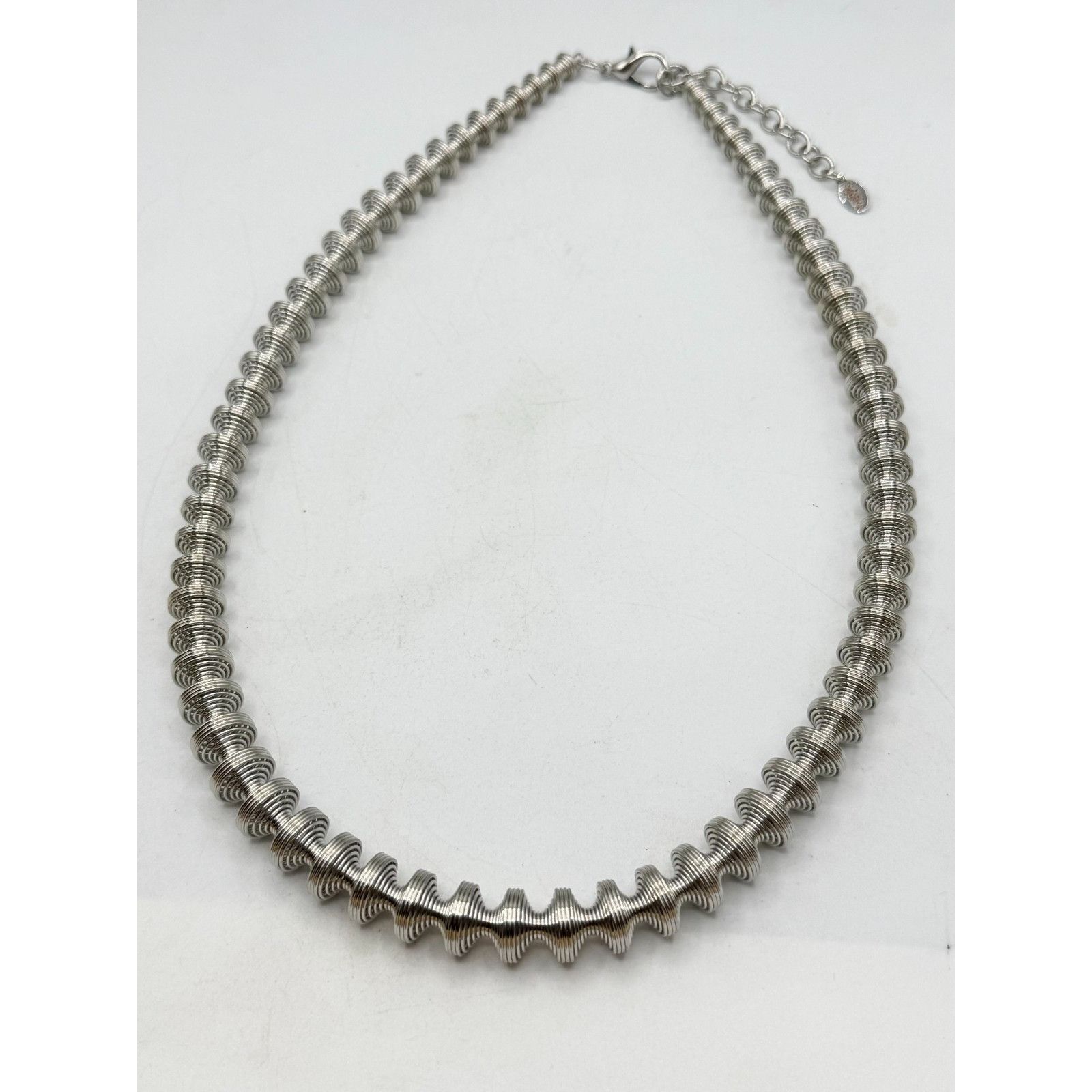 Other Piano wire silver coil stretch collar necklace Size ONE SIZE - 4 Thumbnail