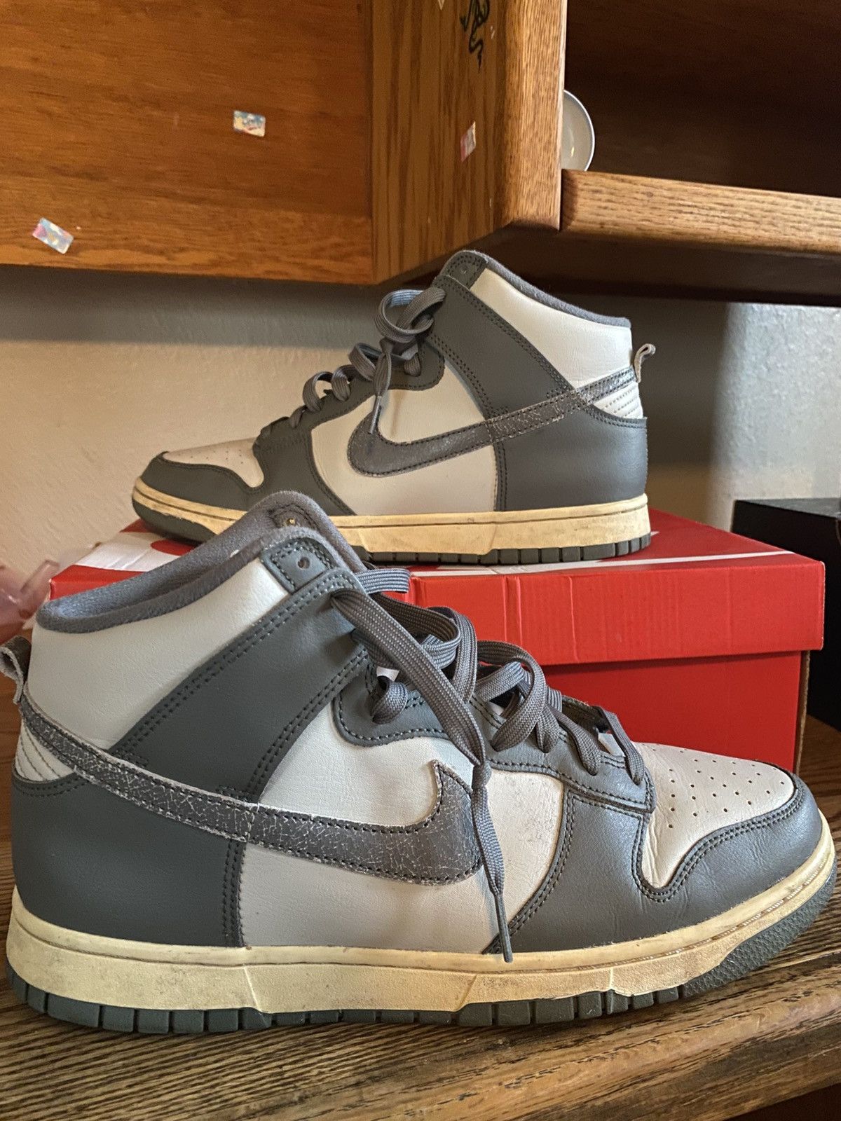 Nike Nike dunk high Retro SE vintage light bone/tumbled grey Size US 11 / EU 44 - 2 Thumbnail
