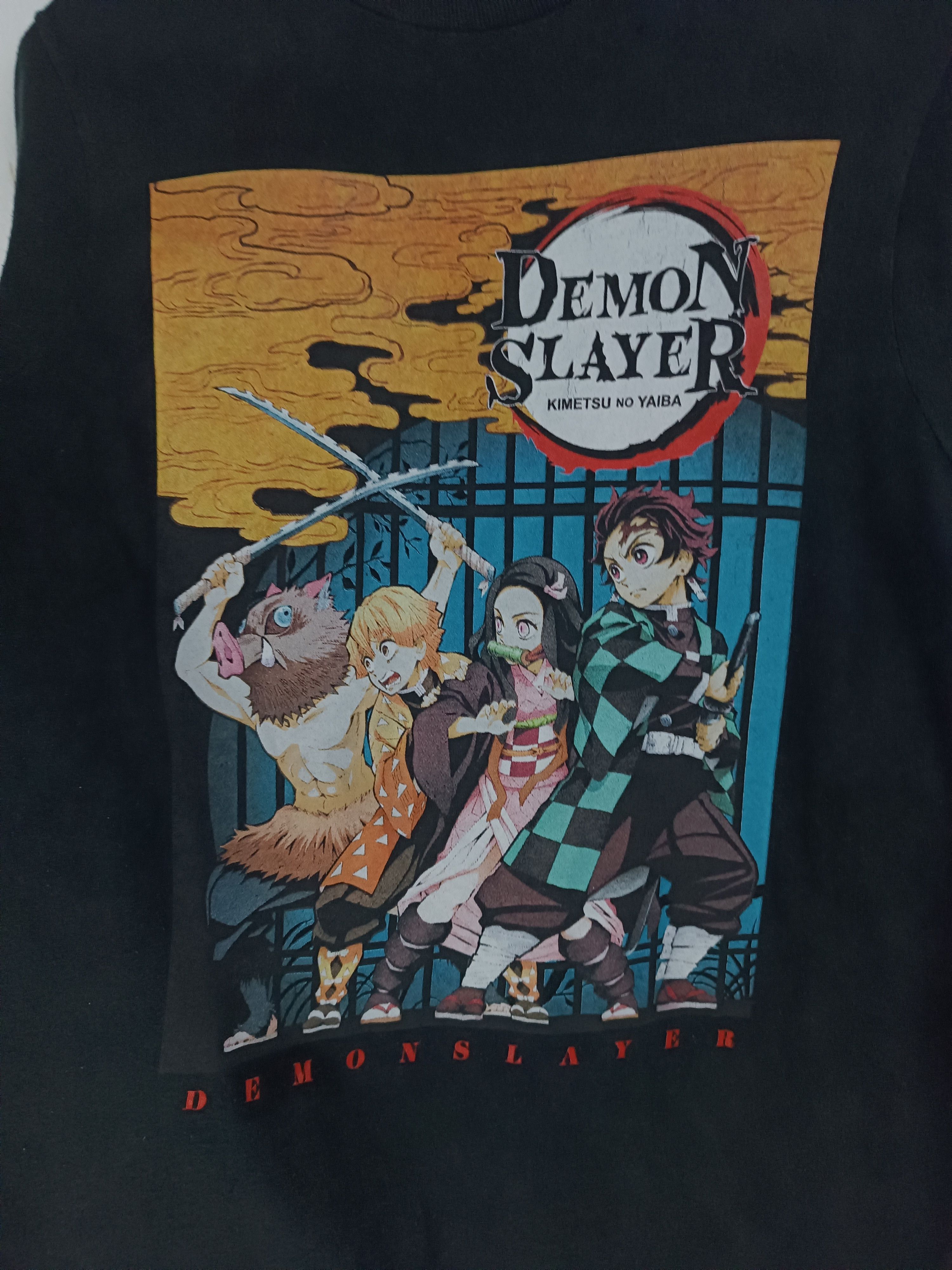 Anime VINTAGE DEMON SLAYER KIMETSU NO YAIBA LINEUP TEE bleach Size US S / EU 44-46 / 1 - 10 Thumbnail