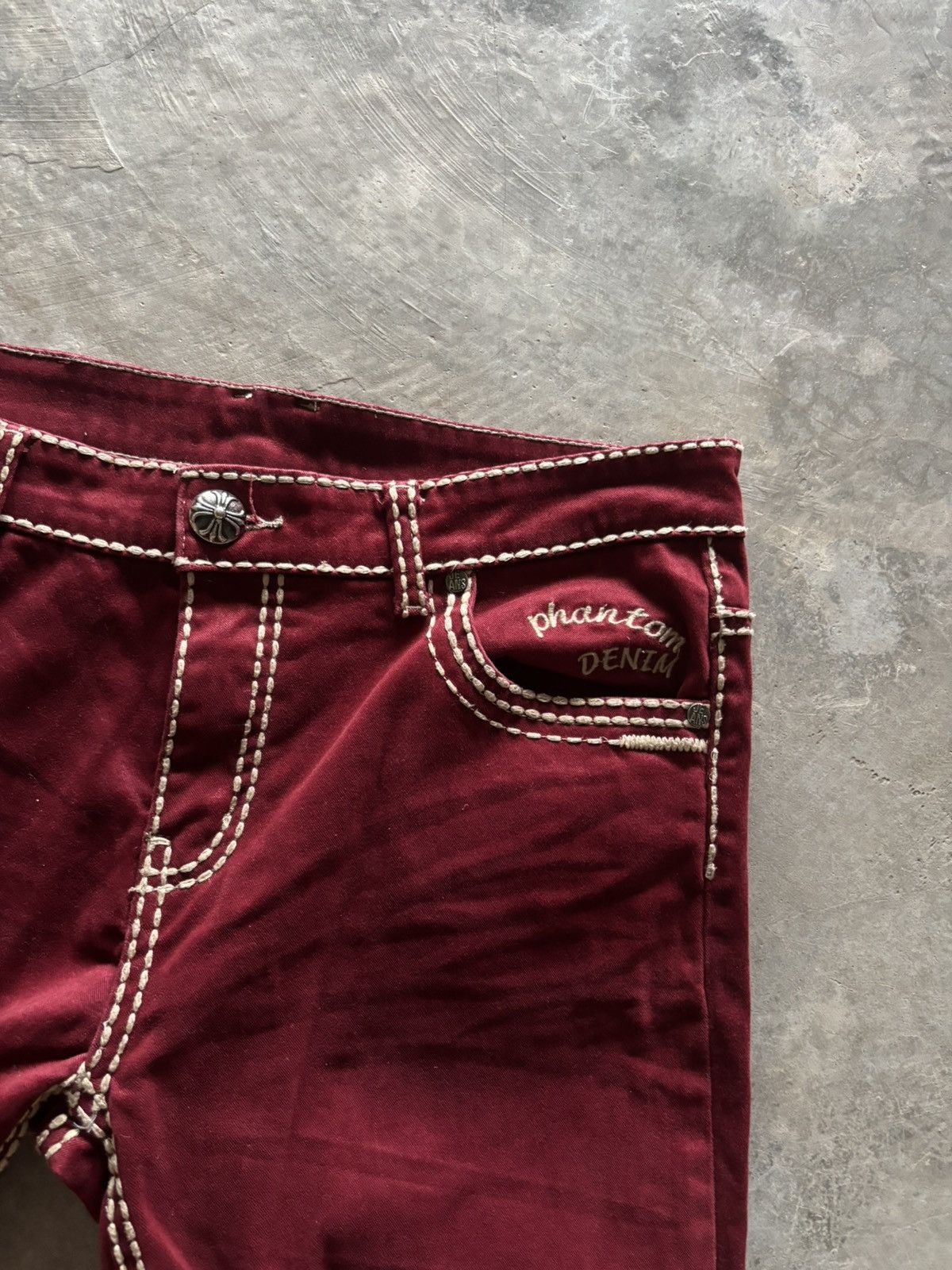 Japanese Brand PHANTOM DENIM chrome hearts inspired style cross punk goth Size US 34 / EU 50 - 9 Thumbnail