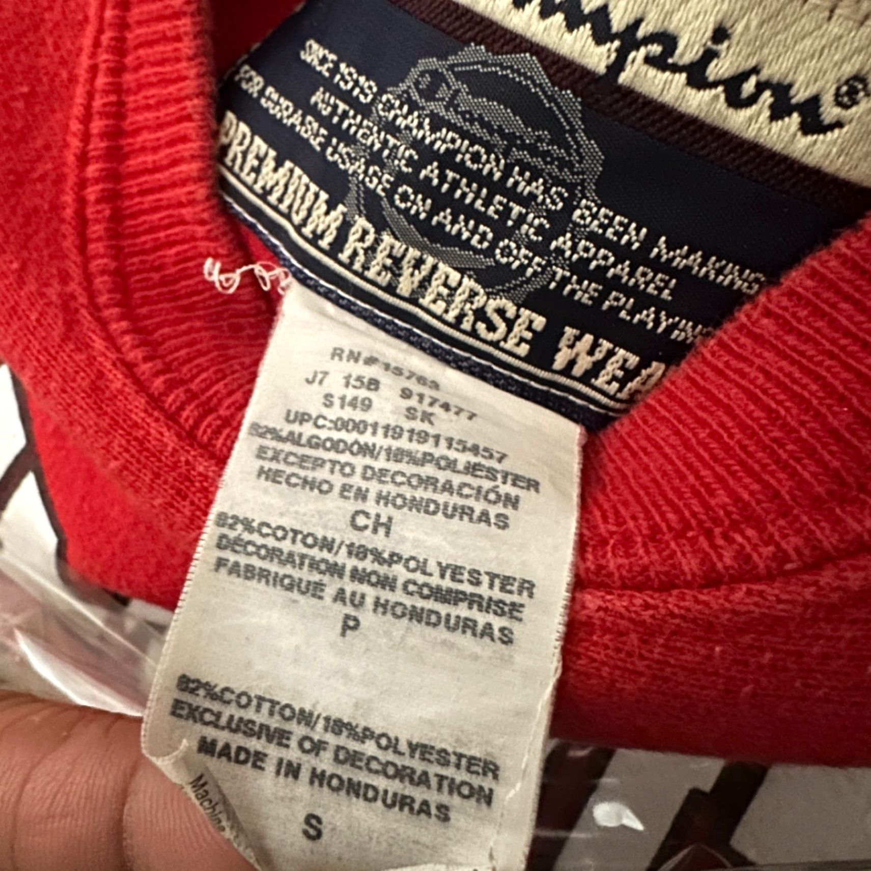 Champion VINTAGE Champion Sweatshirt Men M Crewneck Plymouth Wing Red Reverse Weave Track Size US M / EU 48-50 / 2 - 3 Thumbnail