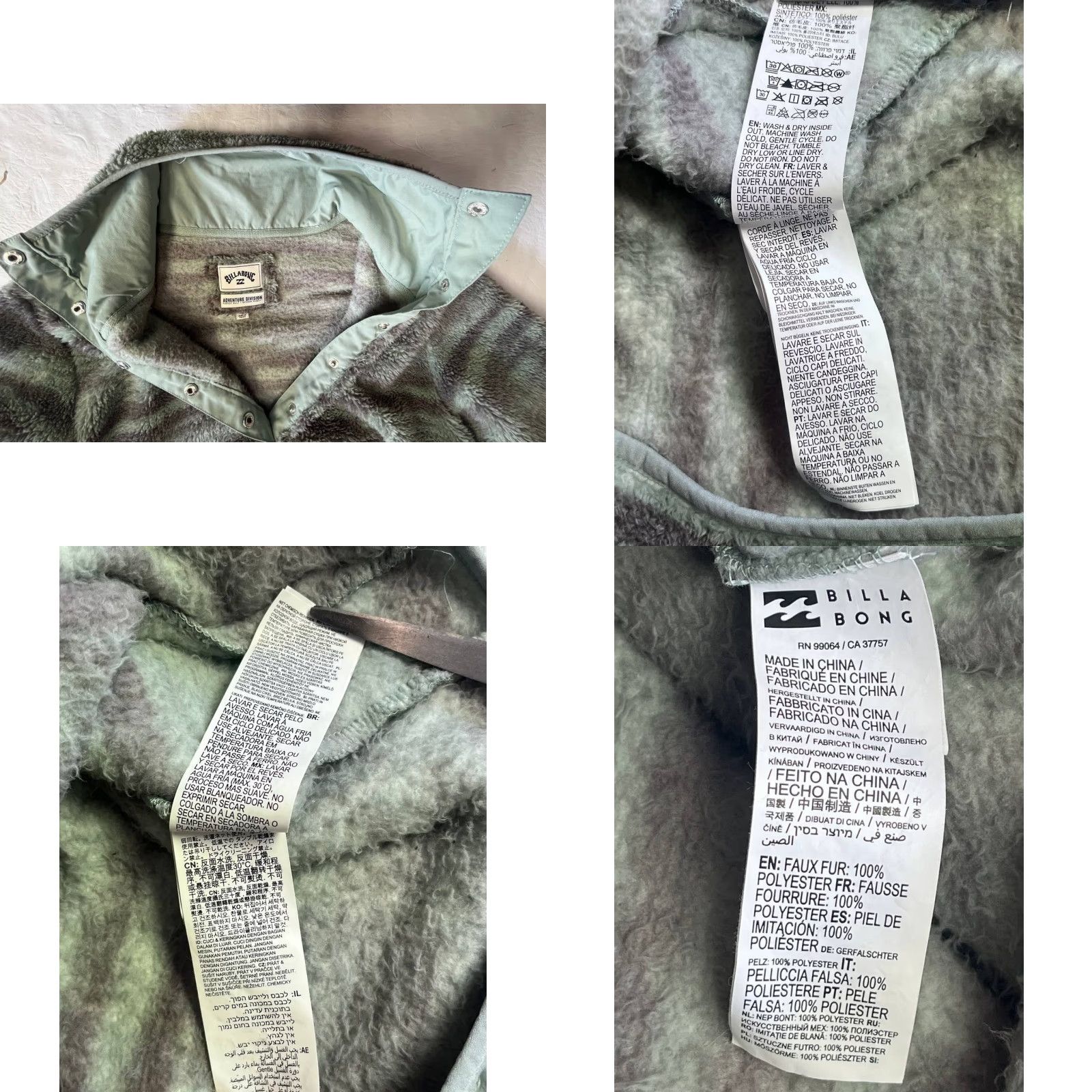 Billabong Billabong Sweatshirt Pullover Women L Mock Neck Multicolor Aztec Nature Outdoor Ski Southwestern 1/4 Snap A/Div Switchback Sherpa Pullover Size L / US 10 / IT 46 - 8 Thumbnail