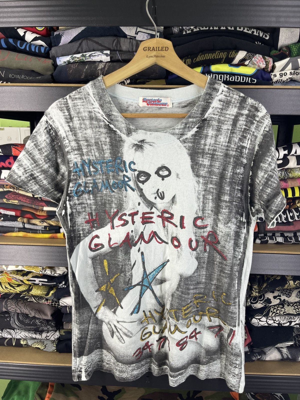 Hysteric Glamour Thrashed Vintage 90's Hysteric Glamour AOP Photoprint Tee Size ONE SIZE - 4 Thumbnail