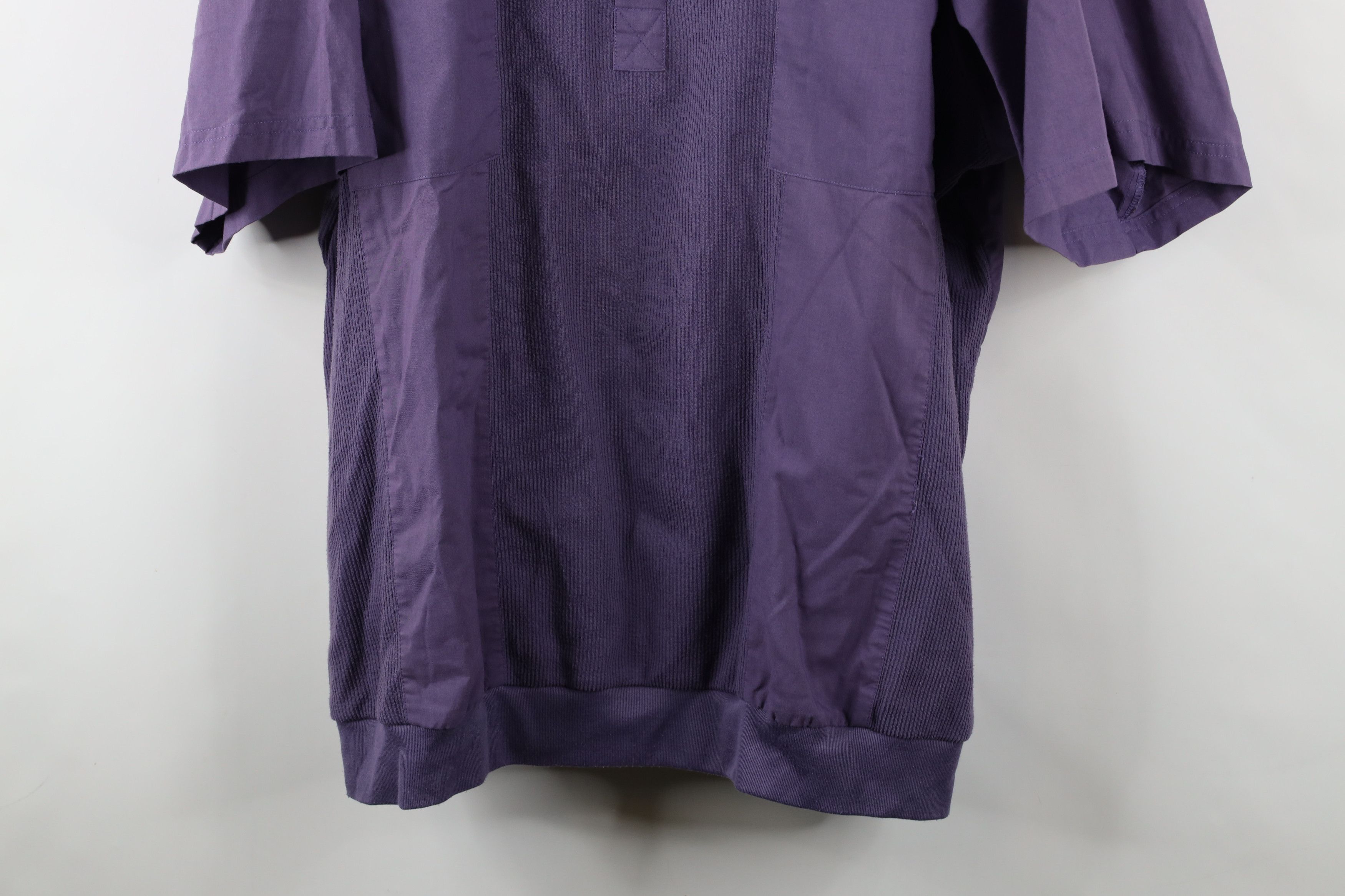 Vintage Vintage 90s Streetwear Ribbed Pullover Polo Shirt Purple Size US XXL / EU 58 / 5 - 3 Thumbnail