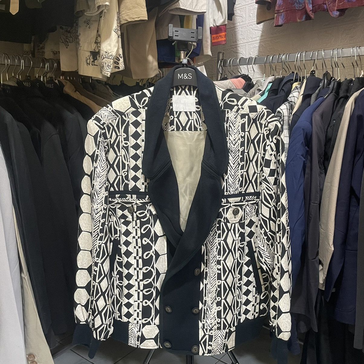 Blaze × Vintage Intermoda Character Brand Vintage Pattern Blazer Size XXL / US 16-18 / IT 52-54 - 1 Thumbnail