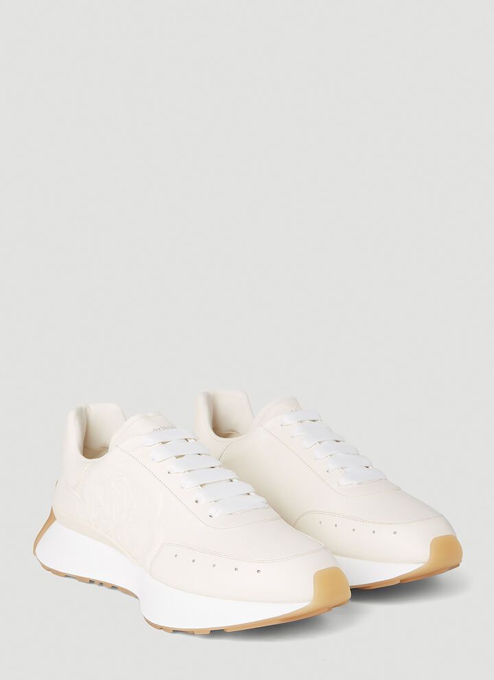 Alexander McQueen o1w1db10725 Sprint Runner in White Size US 8 / EU 41 - 2 Thumbnail