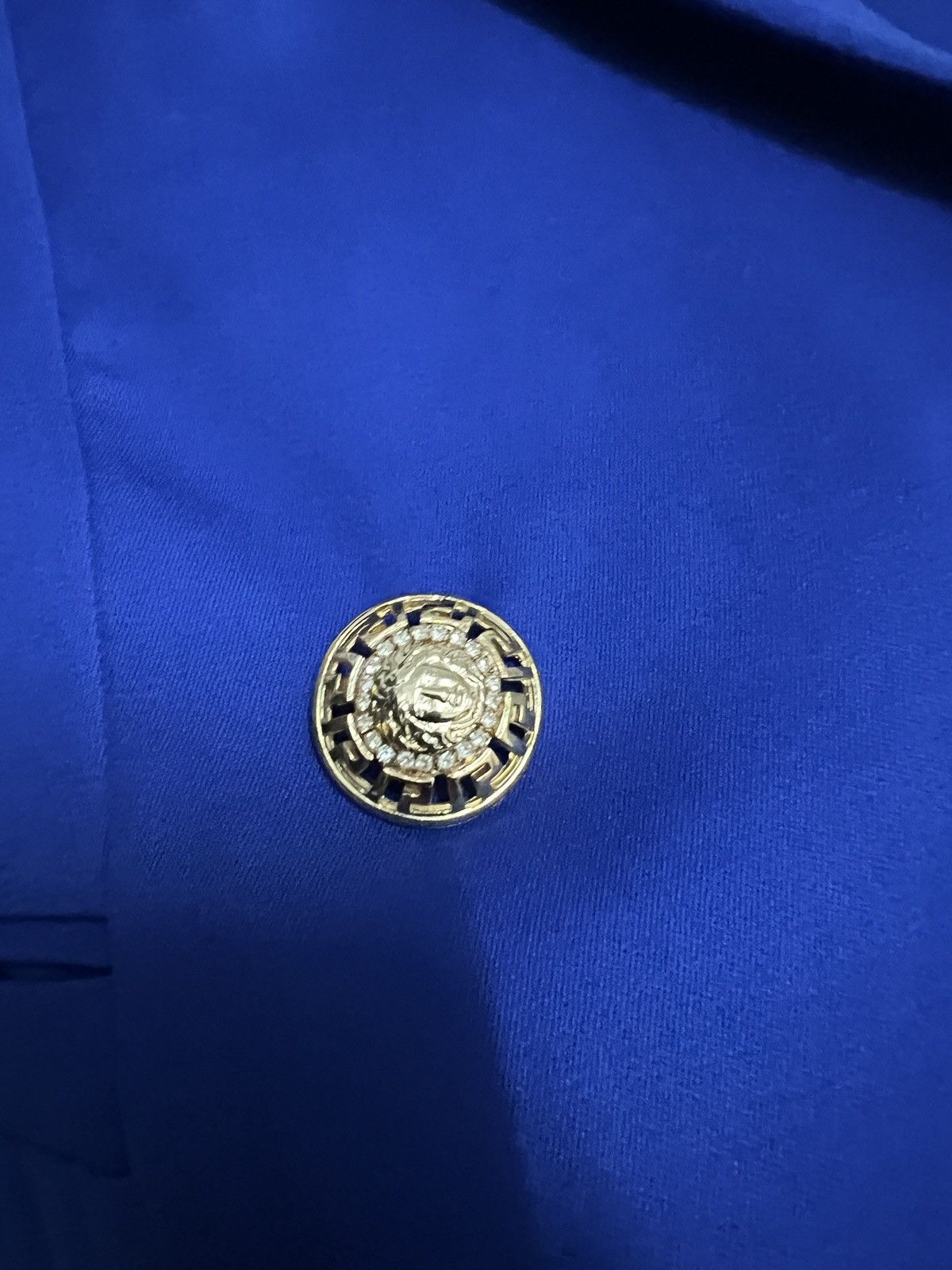 Vintage 542. Gianni Versace Vintage Royal Blue Luxury 90s Piece Size L / US 10 / IT 46 - 9 Thumbnail