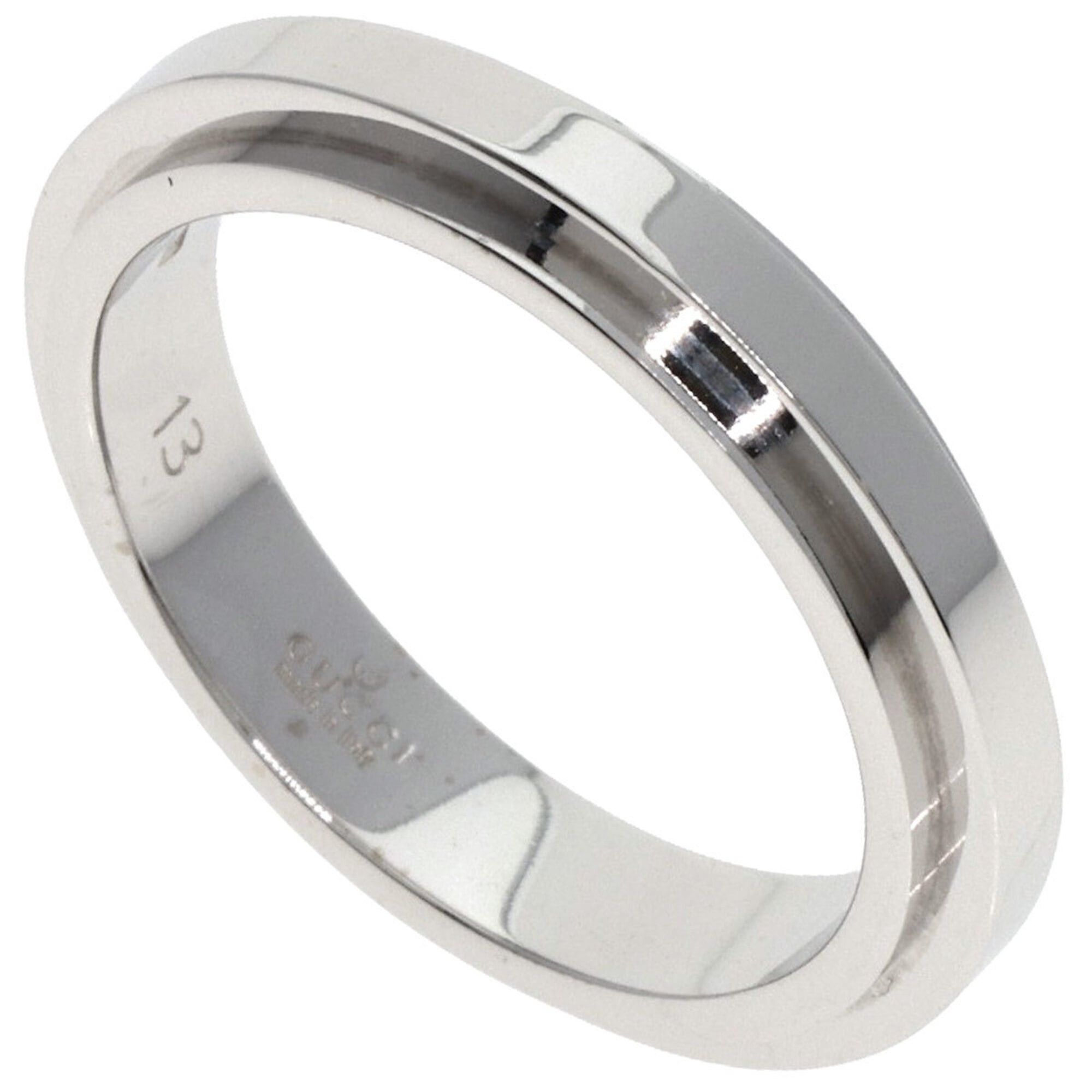 Gucci Gucci Straight Rough #13 Ring, 18K White Gold, Women's GUCCI Size ONE SIZE - 1 Thumbnail