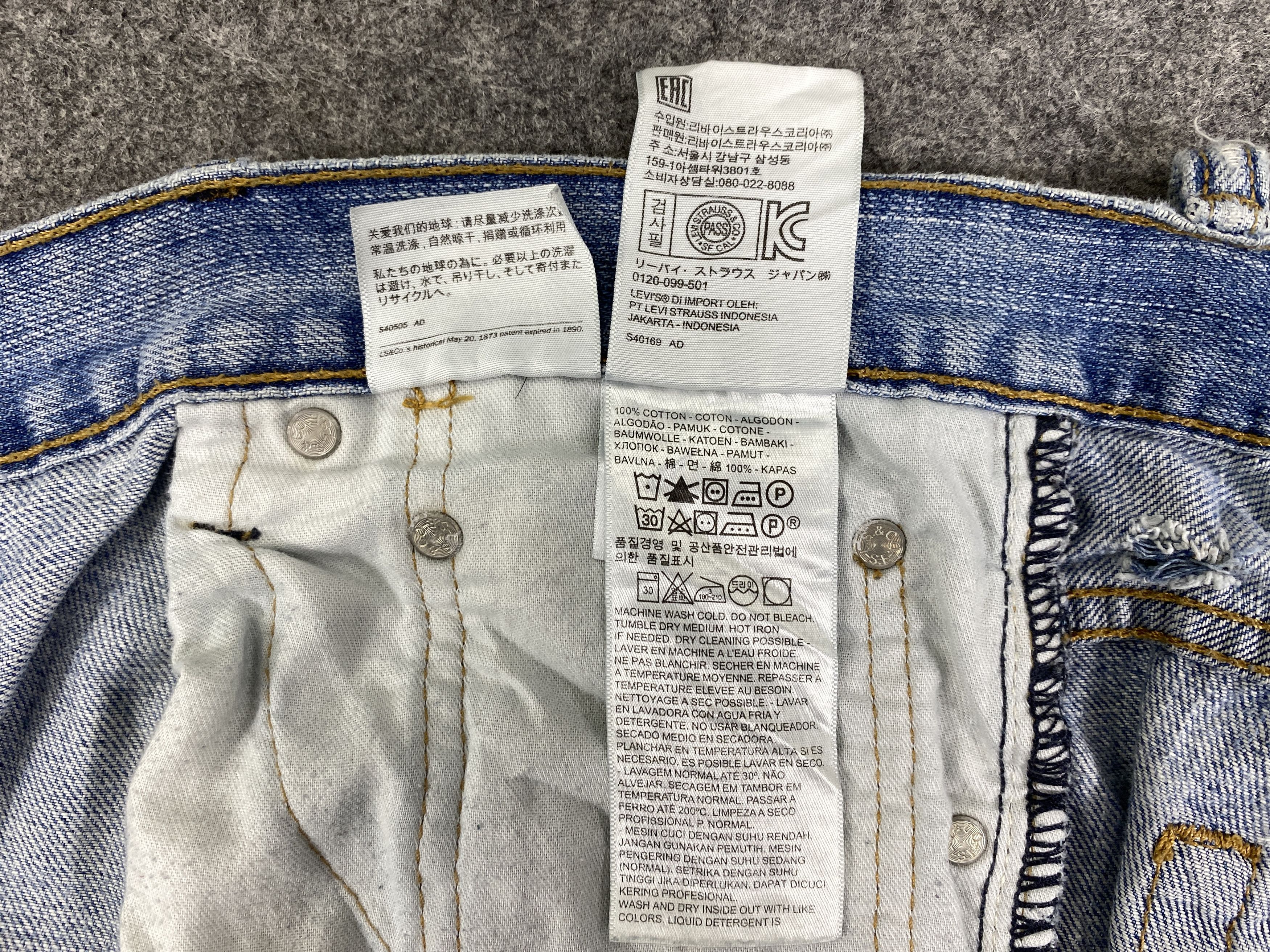 Levi's Light Blue Wash Vintage Levi's 569 39x32 Denim -JN1731 Size US 39 - 8 Thumbnail