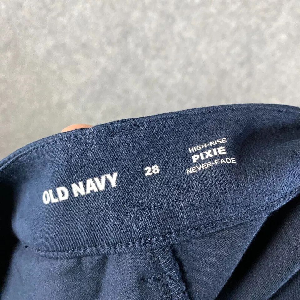 Old Navy Old Navy Pixie High Rise Pants Women's 28 NWD Navy Blue Size 28" / US 6 / IT 42 - 8 Thumbnail