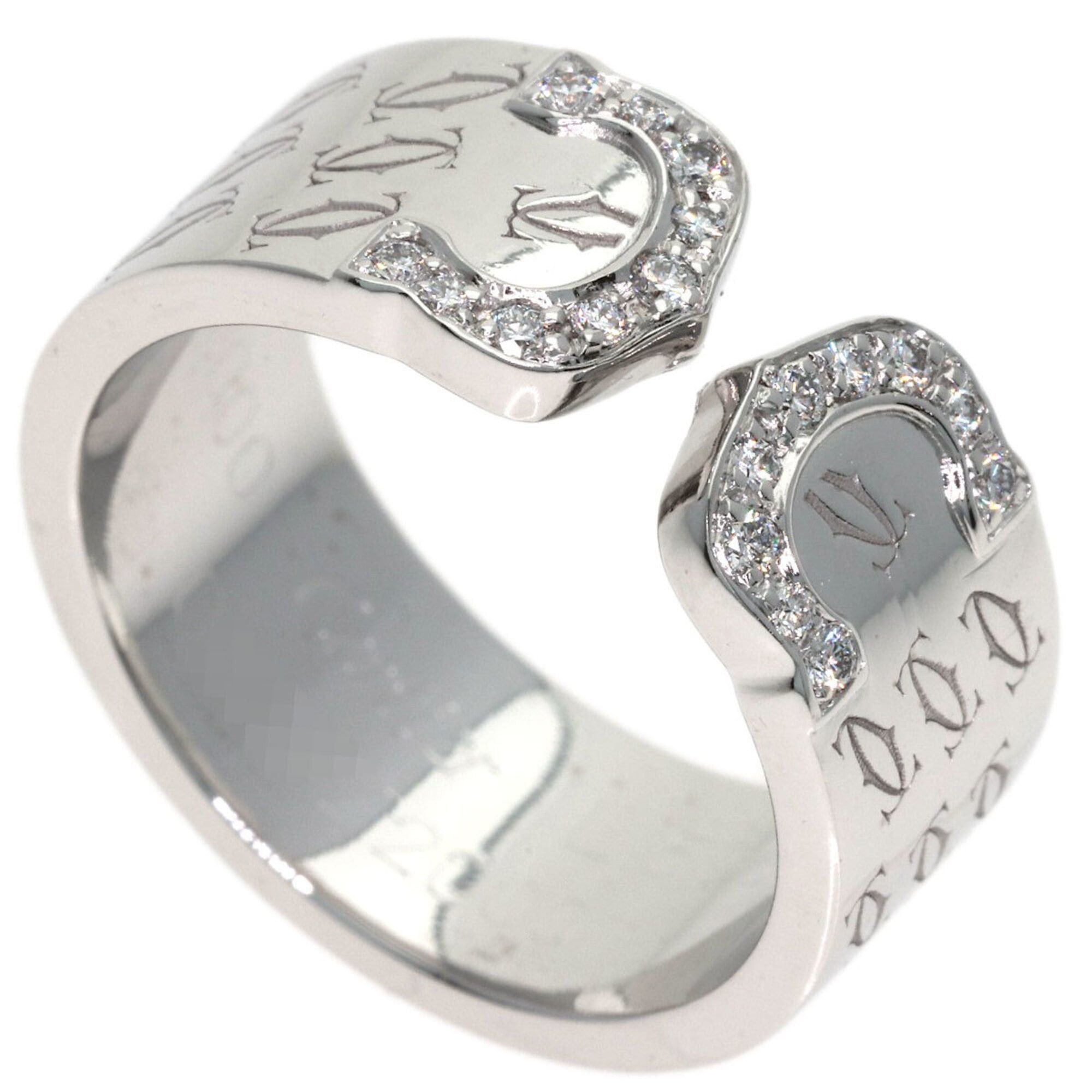 Cartier Cartier C2 Diamond Ring, Size #51, 18K White Gold, Women's Size ONE SIZE - 1 Thumbnail