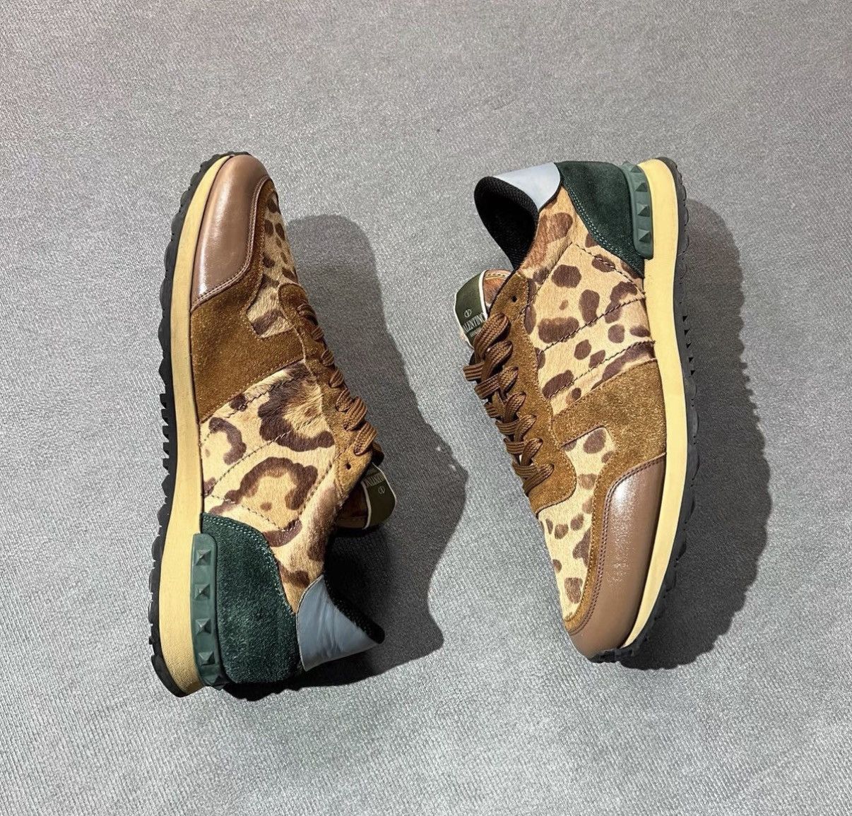 Valentino Valentino Rockrunner Leopard Print Pony Hair Sneakers Size US 10 / EU 43 - 5 Thumbnail