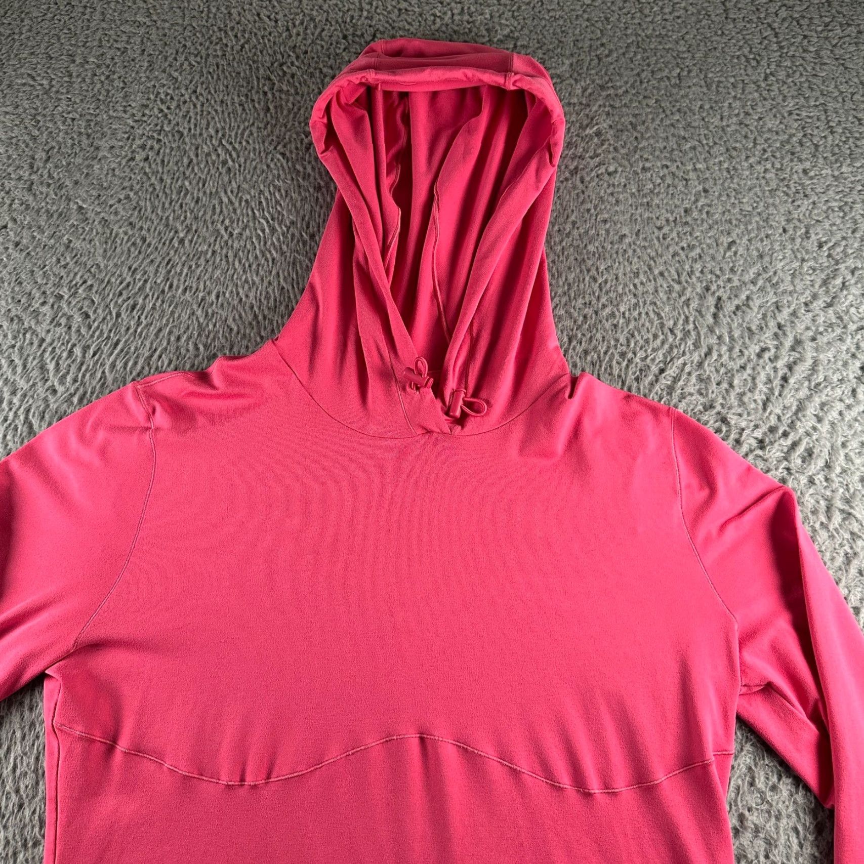 Alo alo Alosoft Hooded Runner Womens L Pink Long Sleeve Lightweight Active Pullover Size L / US 10 / IT 46 - 2 Thumbnail