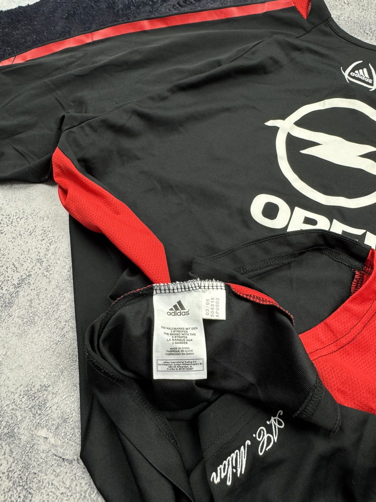 Adidas Vintage Adidas AC Milan Training Top Spellout Opel Big Logo Size US L / EU 52-54 / 3 - 24 Thumbnail