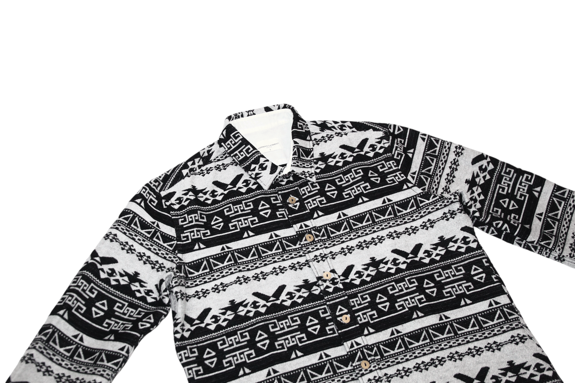 Flannel DEADSTOCK! GERMAN GARMENT Berlin Rugged Flannel Aztec Shirt Size US L / EU 52-54 / 3 - 8 Thumbnail