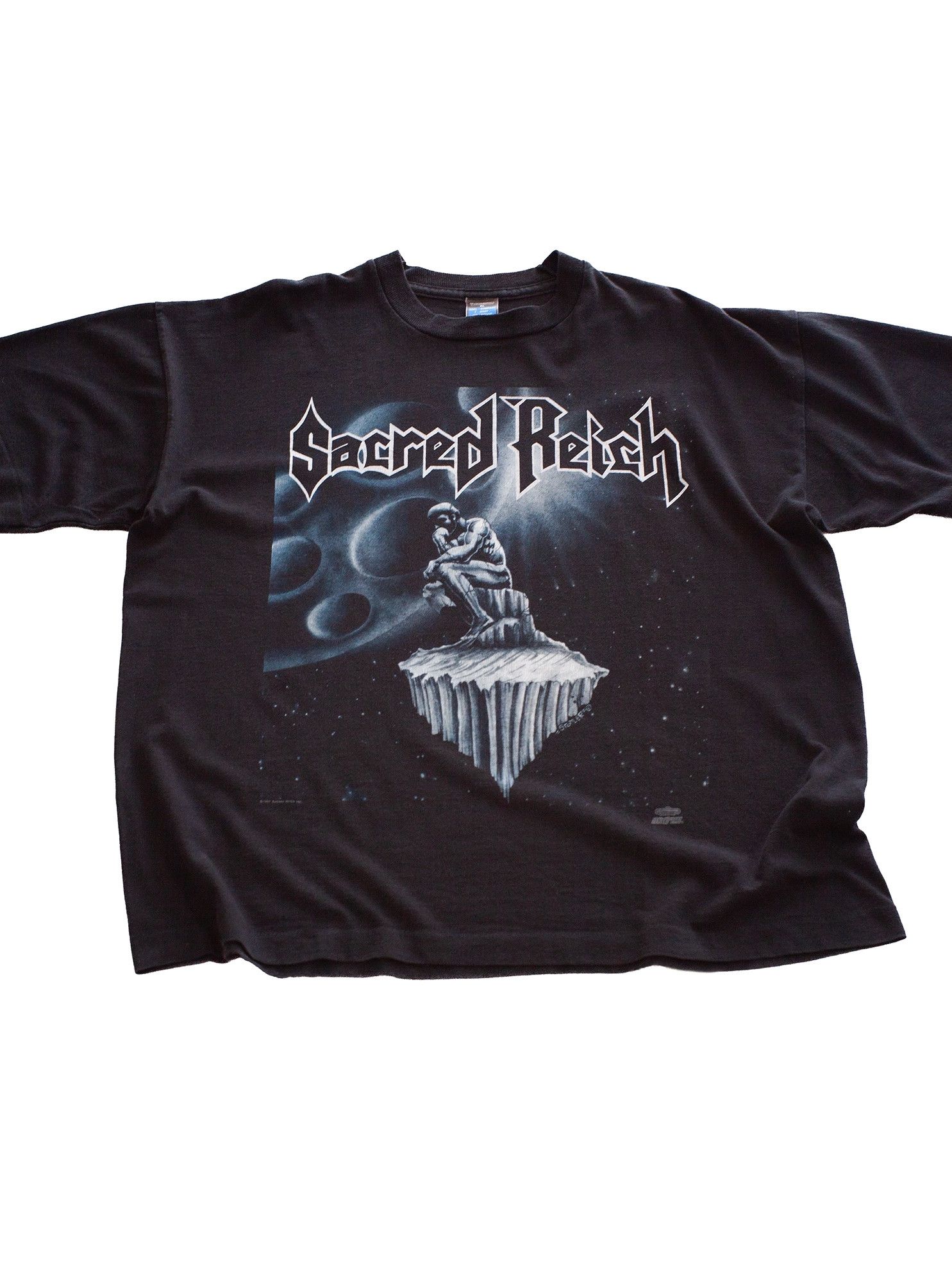 Band Tees Vintage 1991 Sacred Reich Trash Metal Band 90s Promo T-Shirt Size US XL / EU 56 / 4 - 1 Thumbnail