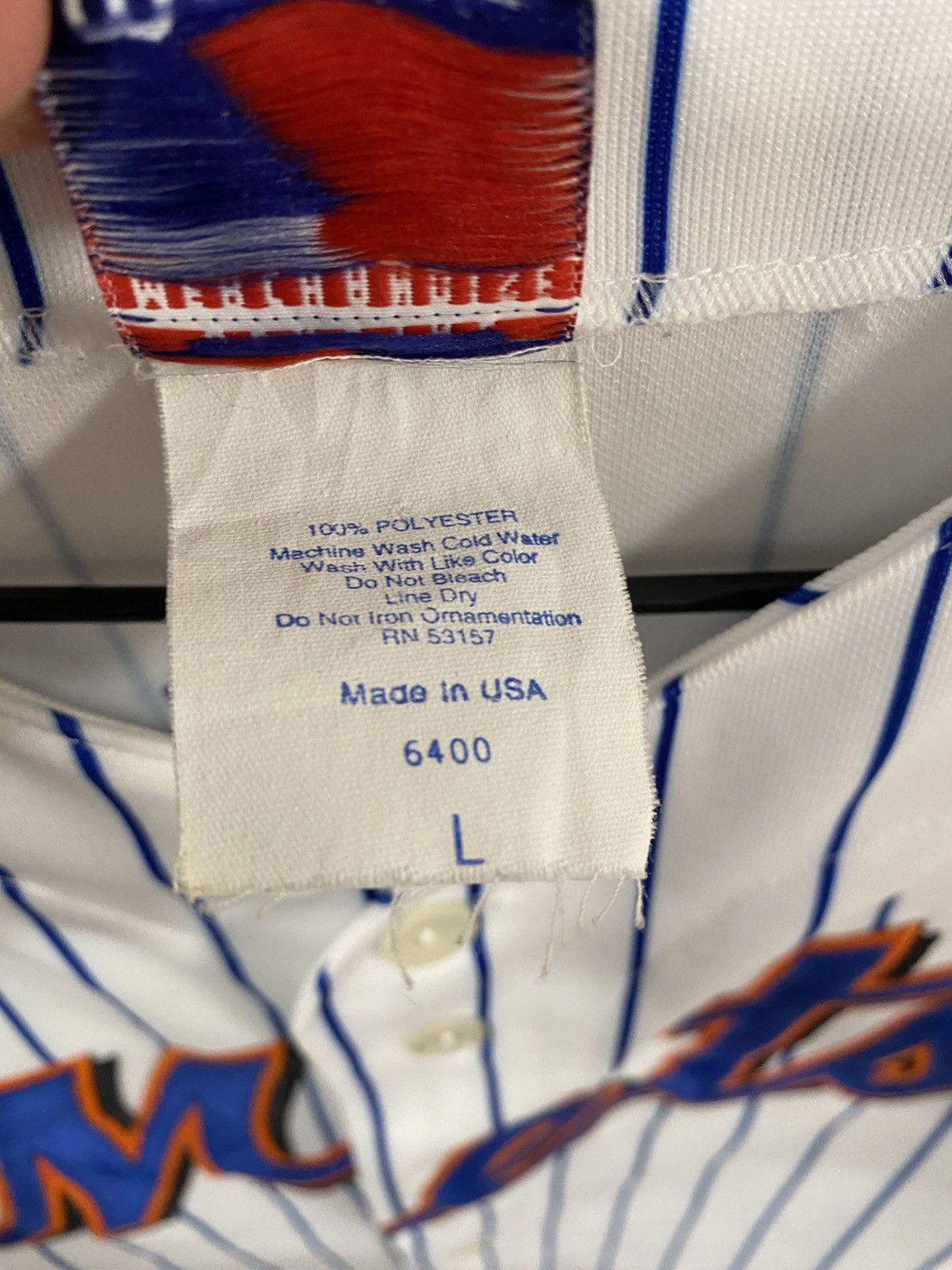 MLB Majestic Mets Pedro Martinez 45 Made in USA jersey Size: L Size US L / EU 52-54 / 3 - 4 Thumbnail