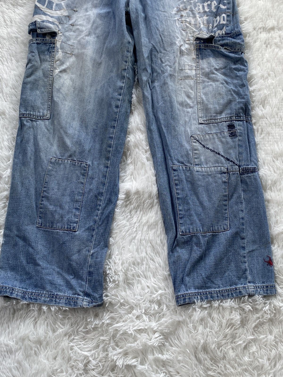 Vintage 90’s Skate Culture 🔥 Dig Deep🔥Cargo Baggy Jeans Size US 36 / EU 52 - 6 Thumbnail