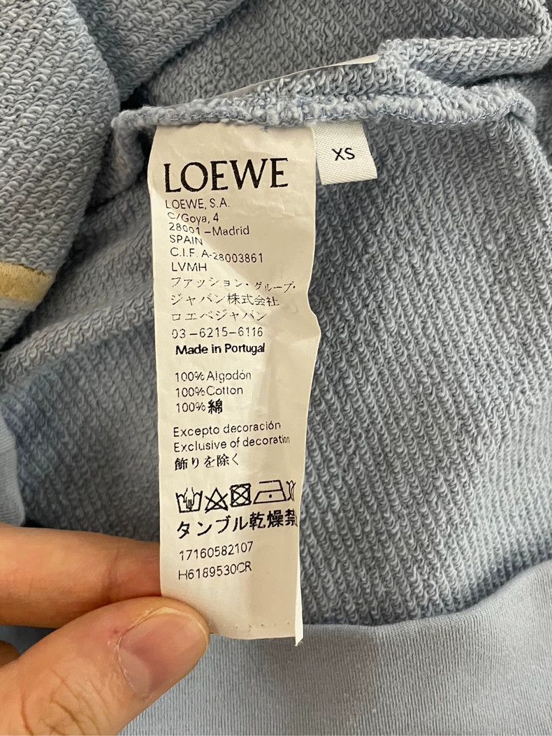 Other LOEWE Sky blue embroidered Logo round neck hoodie Size XS / US 0-2 / IT 36-38 - 6 Thumbnail