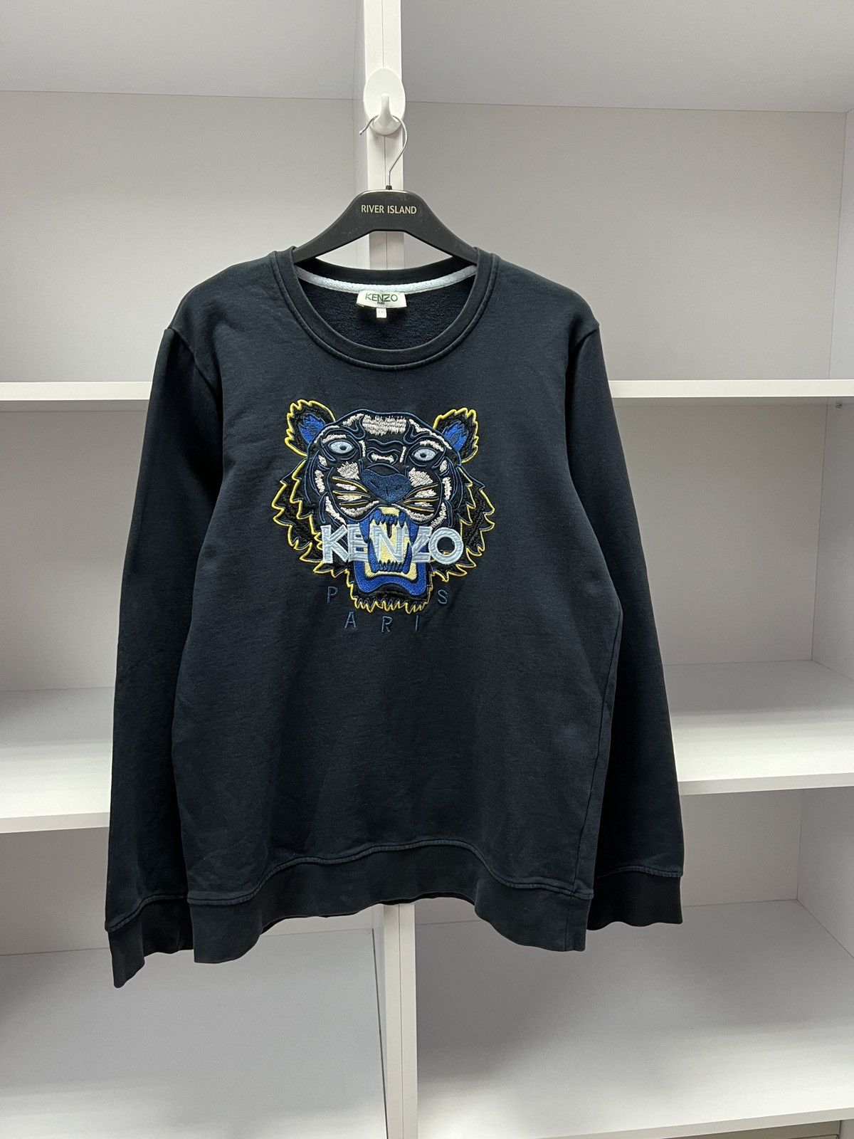 Designer × Kenzo × Vintage Vintage Kenzo Tiger Embroidered Sweatshirt Size US L / EU 52-54 / 3 - 3 Thumbnail