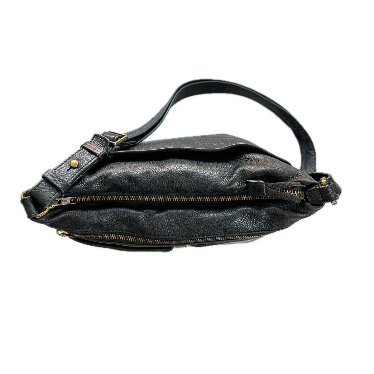 Fossil Fossil Black Pebbled Leather Crossbody Bag ZipTop Expandable Size ONE SIZE - 6 Thumbnail