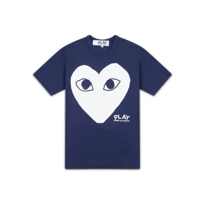 Comme des Garcons Comme des Garçons Play Navy Heart Logo T-Shirt 0079 Size US L / EU 52-54 / 3 - 1 Thumbnail