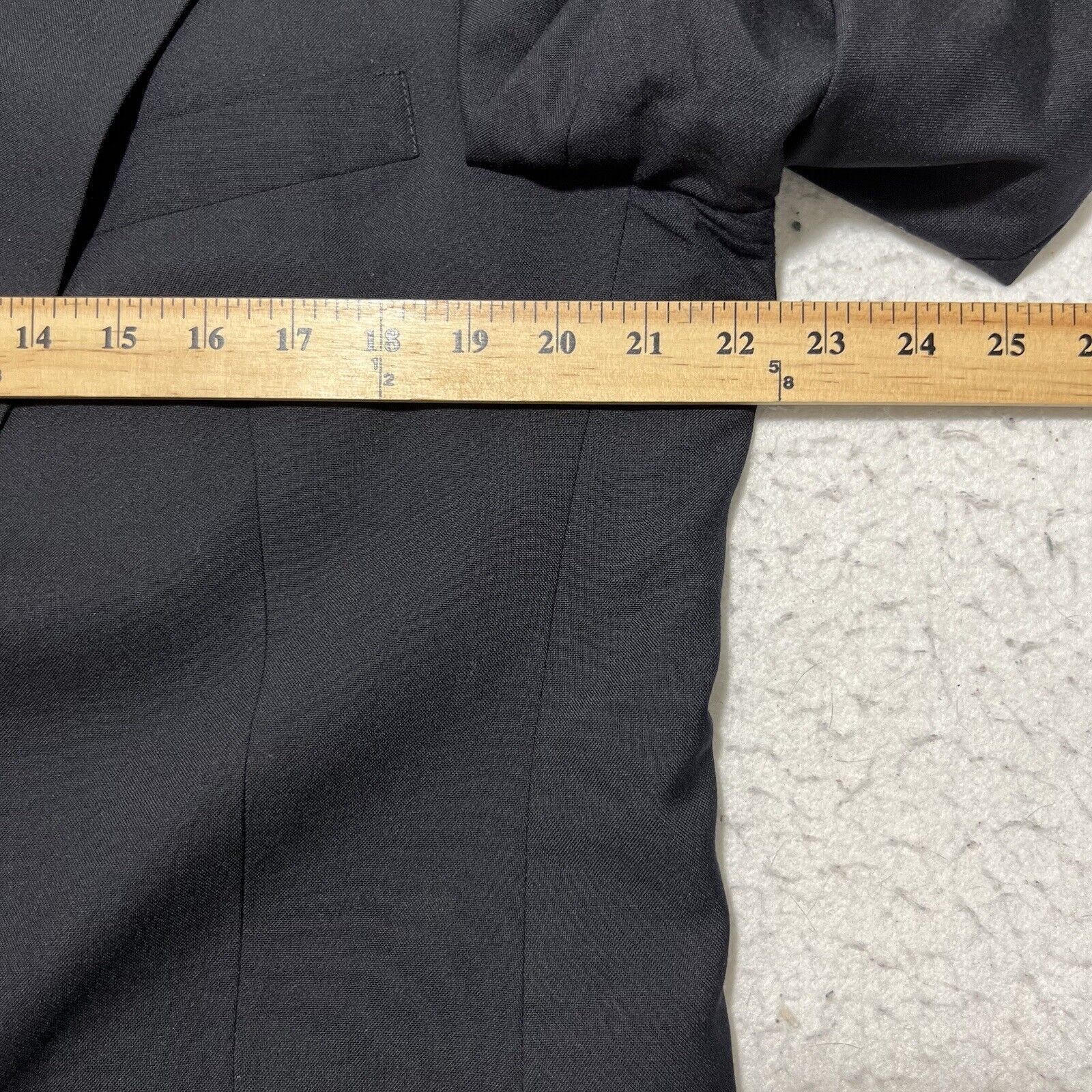 Hart Schaffner & Marx 44R Wool Micron 2000 Black Suit Jacket