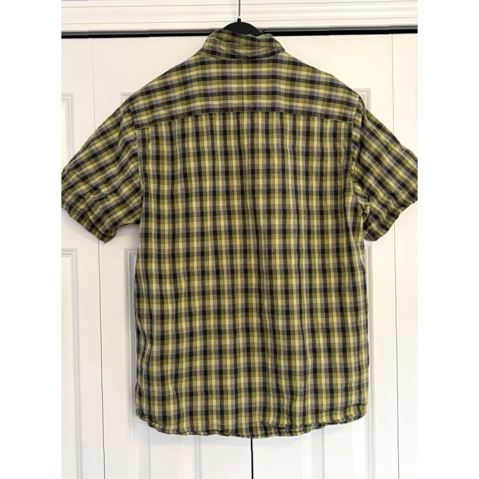 Vintage Columbia Shirt Mens Green Gray Plaid Short Sleeve Button-Up, Medium, Regular Size US M / EU 48-50 / 2 - 2 Thumbnail