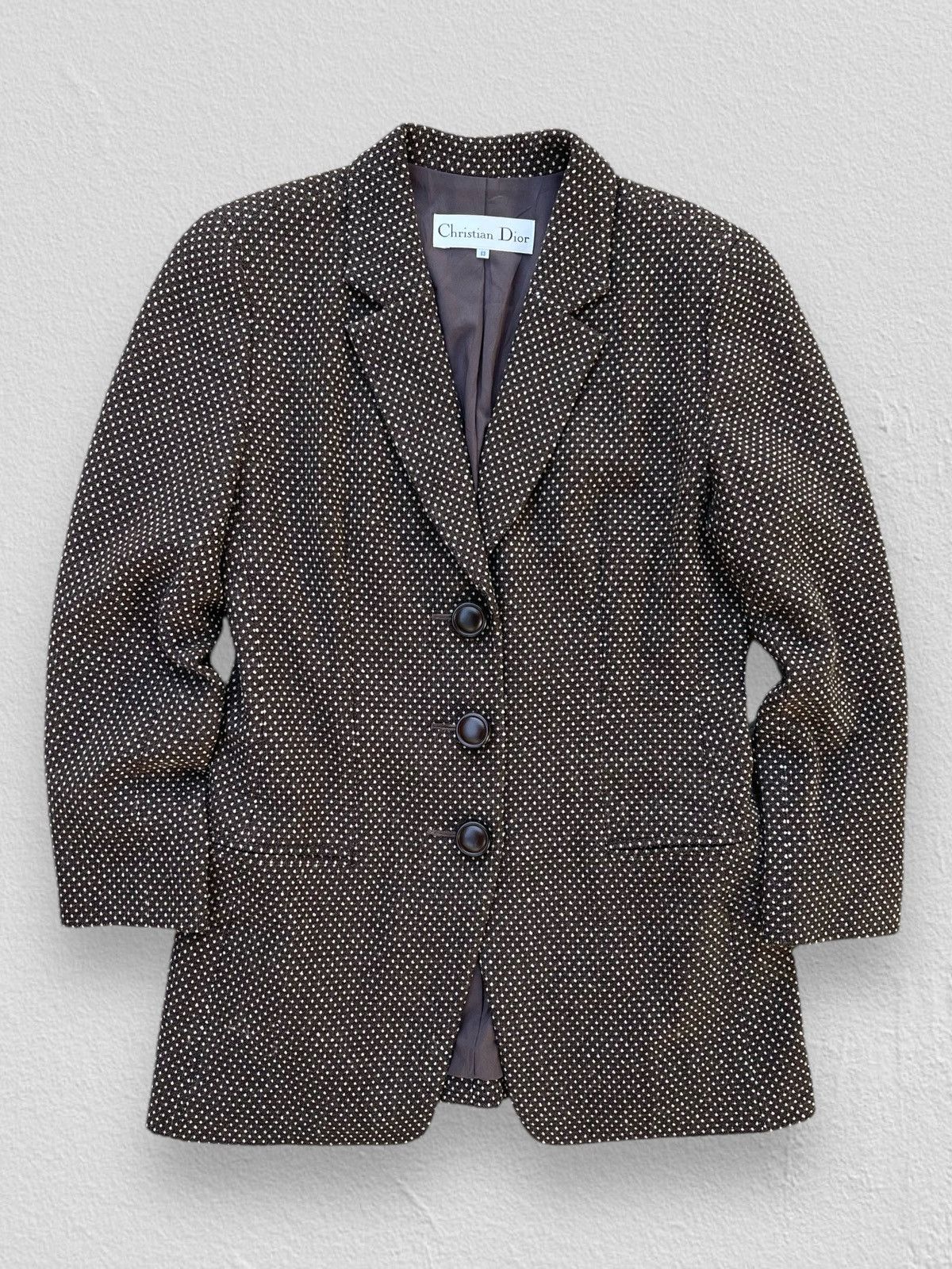 Christian Dior Monsieur 🔥Vintage Christian Dior Polka Dot Button Jacket Size M / US 6-8 / IT 42-44 - 2 Thumbnail