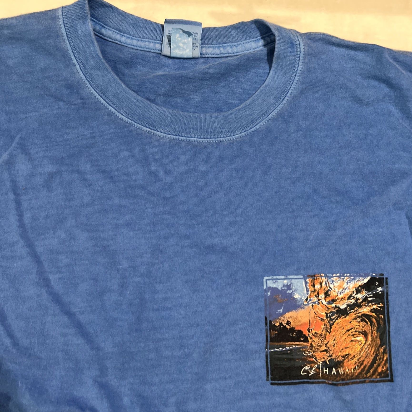 Vintage VINTAGE Crazy Shirts Shirt 2XL Blue Surfrider Logo Graphic Print Crew Neck Mens Size US XXL / EU 58 / 5 - 4 Thumbnail
