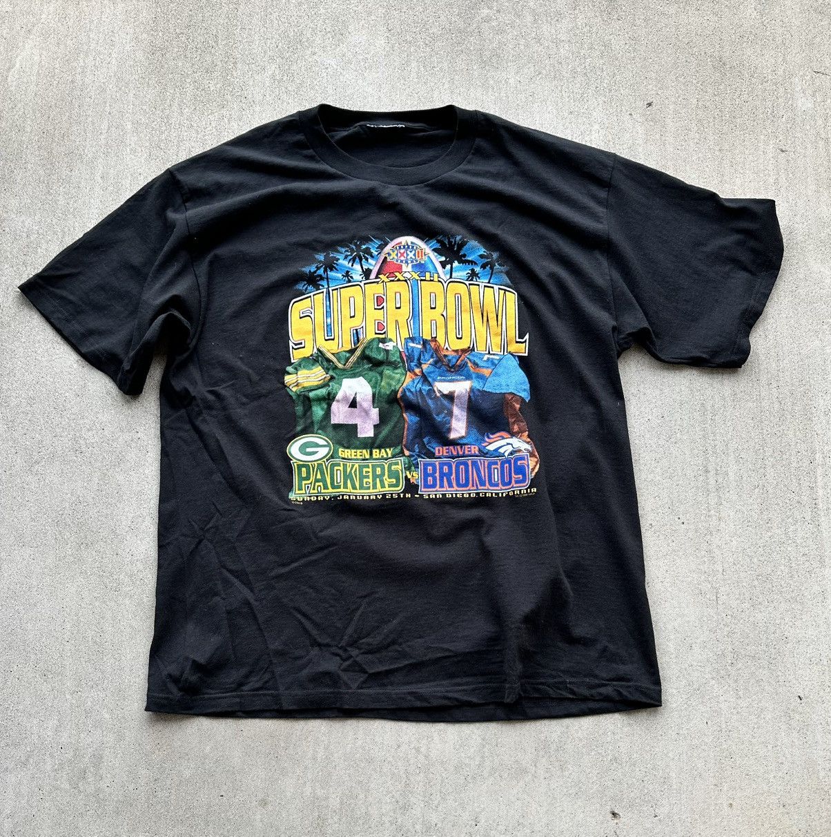 CSA × NFL Vintage 90s Super Bowl T Shirt Packers Broncos CSA NFL Size US XL / EU 56 / 4 - 1 Thumbnail
