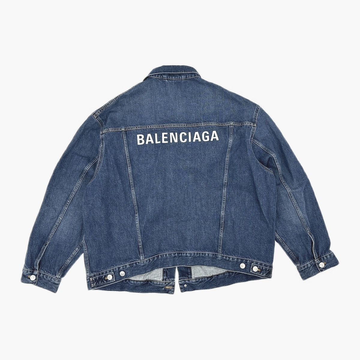 Balenciaga Balenciaga FW20 Embroidered Logo Denim Jacket. Size S / US 4 / IT 40 - 2 Thumbnail