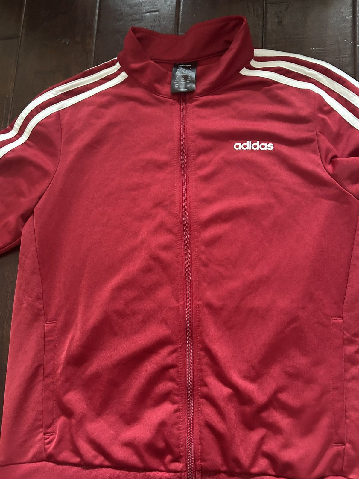 Adidas Y2K Stylish Adidas Track Coat Red and White Size US M / EU 48-50 / 2 - 2 Thumbnail