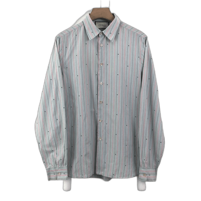 Gucci Gucci Long Sleeve Striped Button-Up Shirt Size US M / EU 48-50 / 2 - 1 Thumbnail