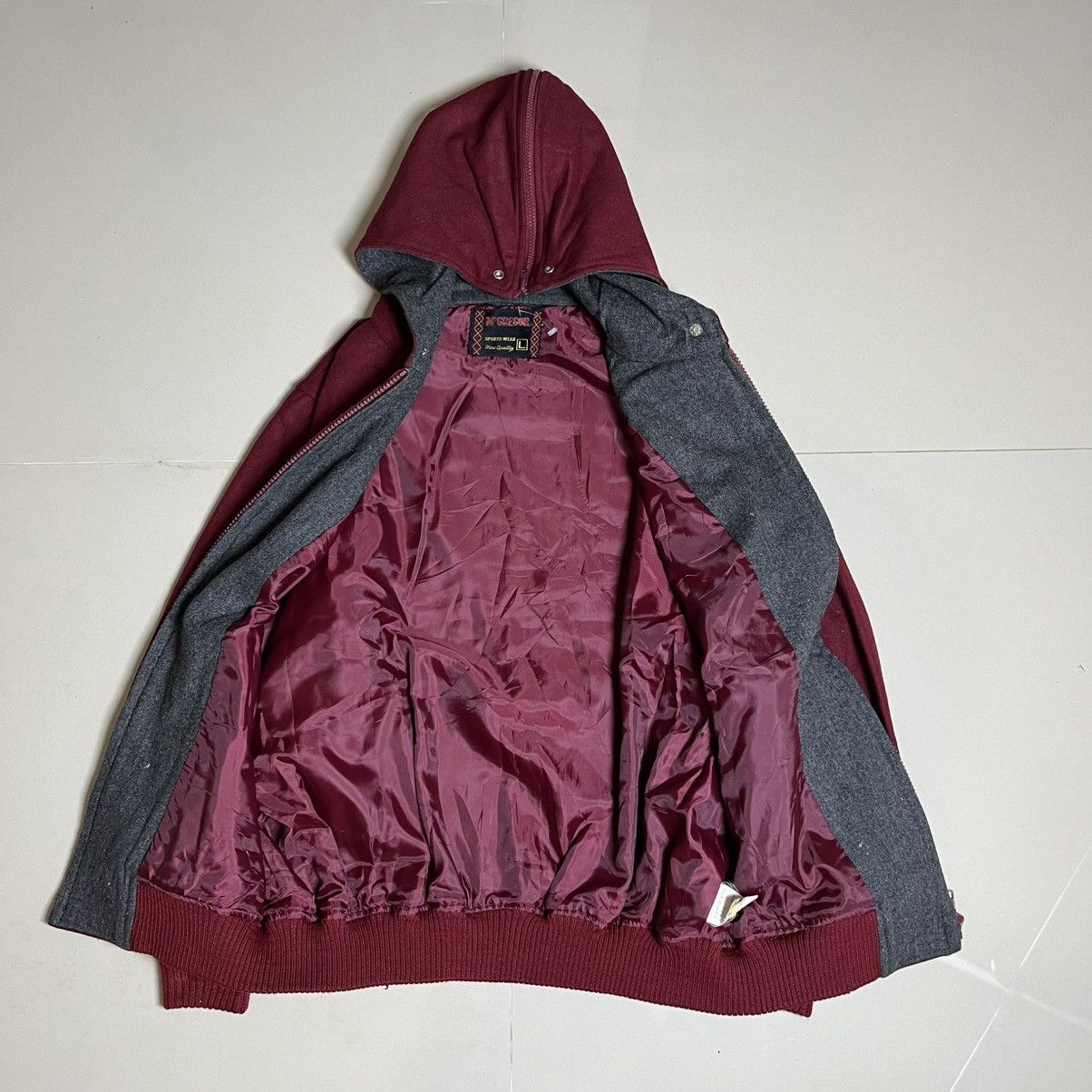 McGregor McGregor Crest Patch Maroon Hooded Jacket Japan Ivy Style Size US L / EU 52-54 / 3 - 8 Thumbnail
