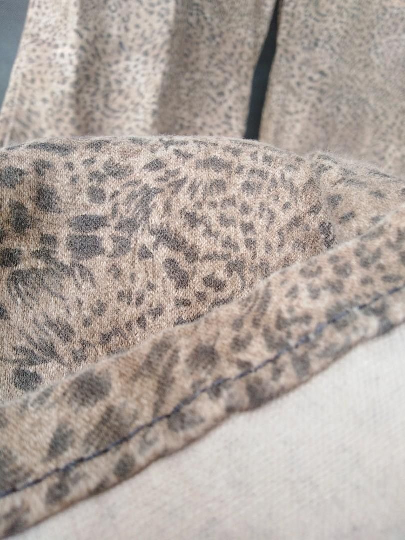 Designer Vitamina Italy Leopard Print Jeans Size US 32 / EU 48 - 3 Thumbnail