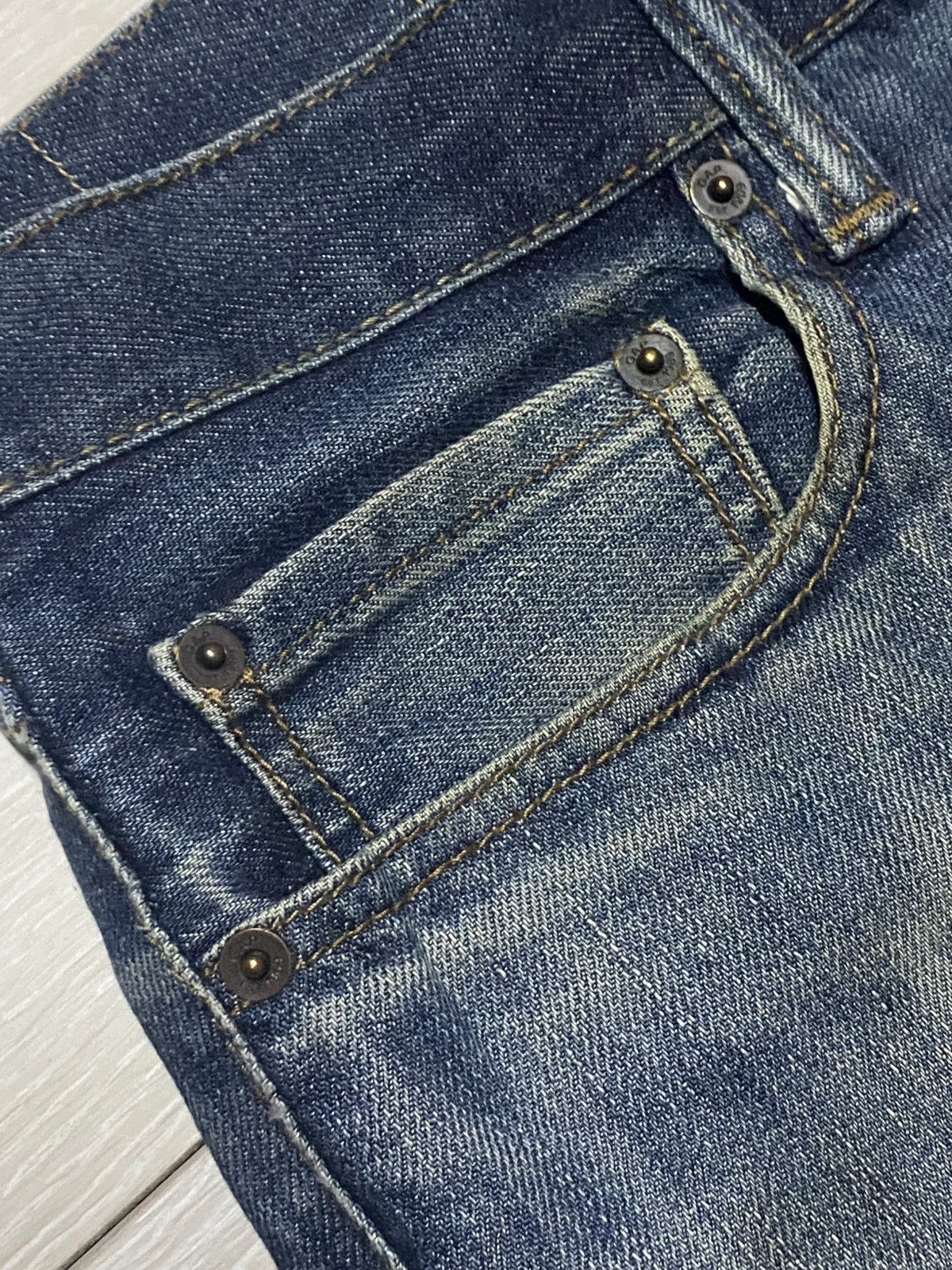 Gap × Yeezy Vintage Gap Denim Distressed Slim Jeans Size US 35 - 7 Thumbnail