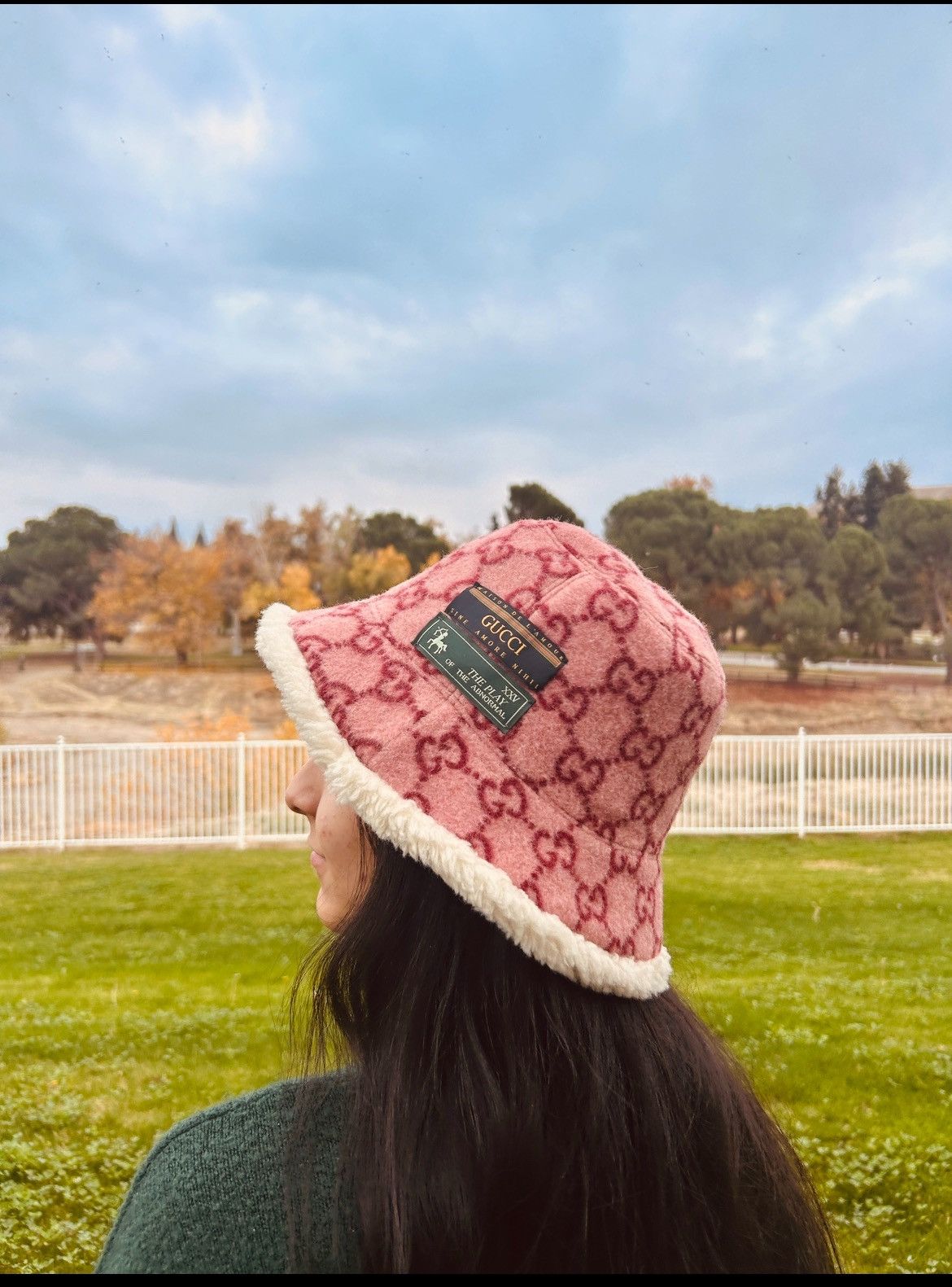 Gucci Gucci Pink Wool GG Bucket Hat Size ONE SIZE - 2 Thumbnail
