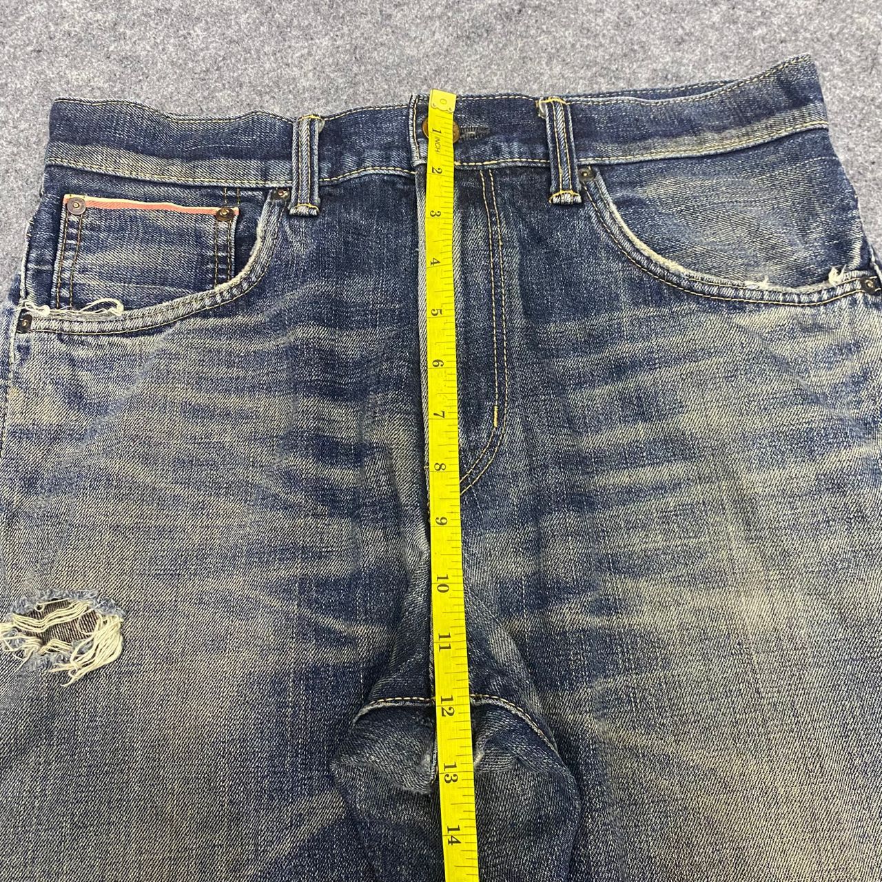 Edwin Vintage Edwin Selvedge Redline Distressed Denim Size US 31 - 7 Thumbnail