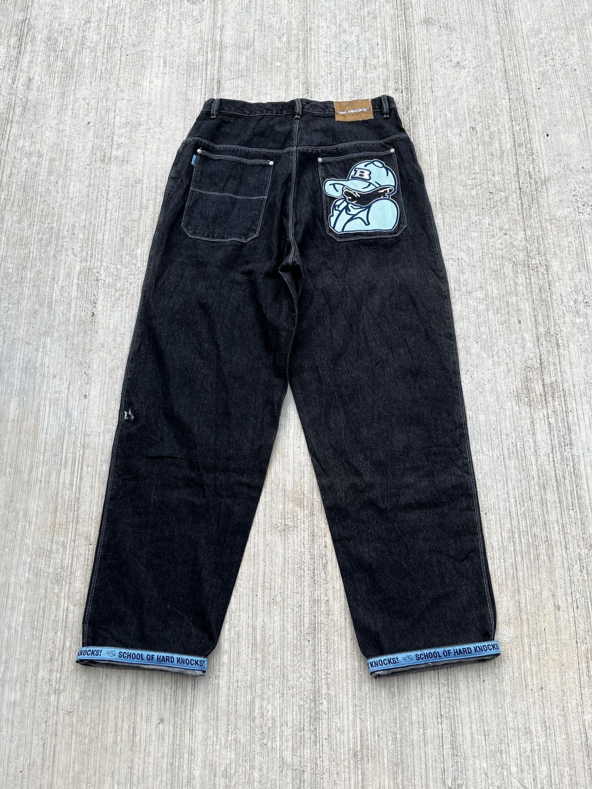 Y2K School Of Hard Knocks Embroidered JNCO deals Style Jorts 42