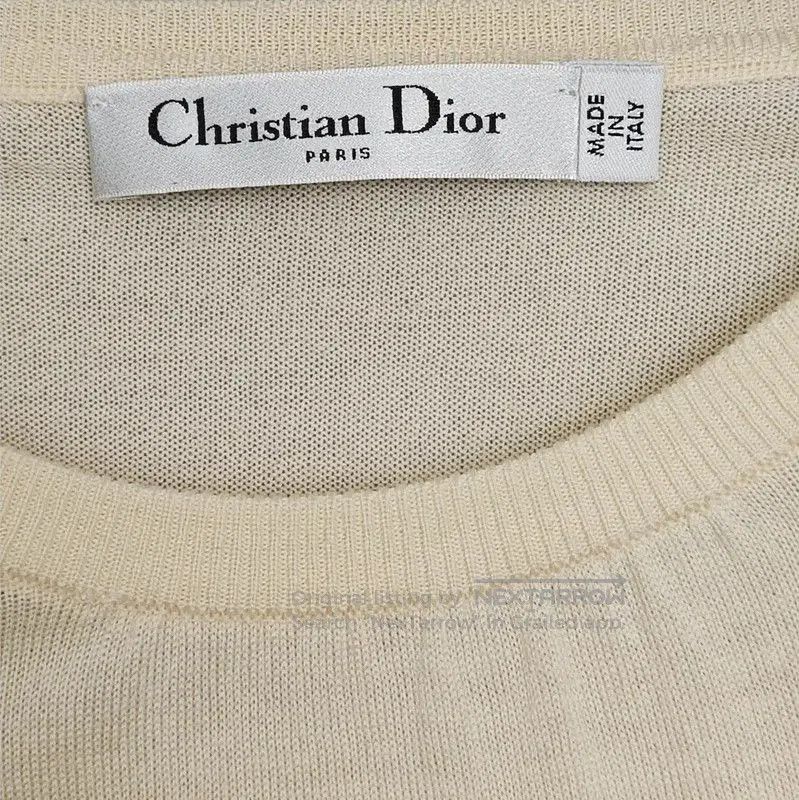 Dior Dior Spring Beige Wool Short Sleeve Top . Size M / US 6-8 / IT 42-44 - 4 Thumbnail