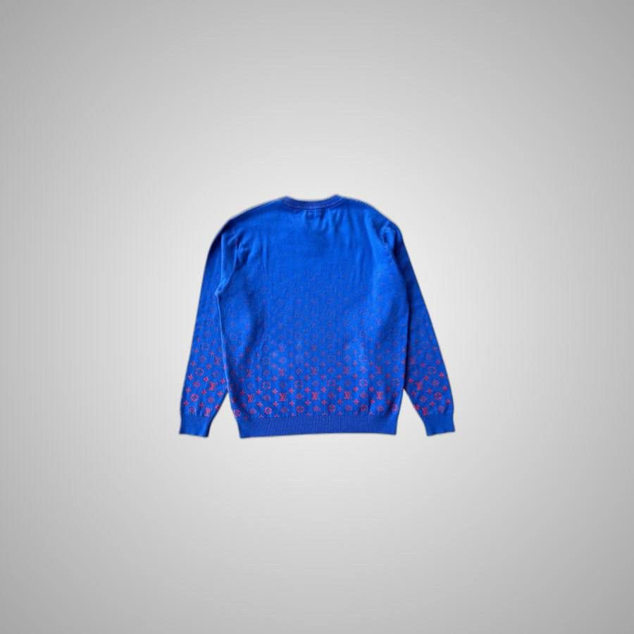 Louis Vuitton LOUIS VUITTON BLUE & RED MONOGRAM GRADIENT SWEATER Size US XL / EU 56 / 4 - 2 Thumbnail