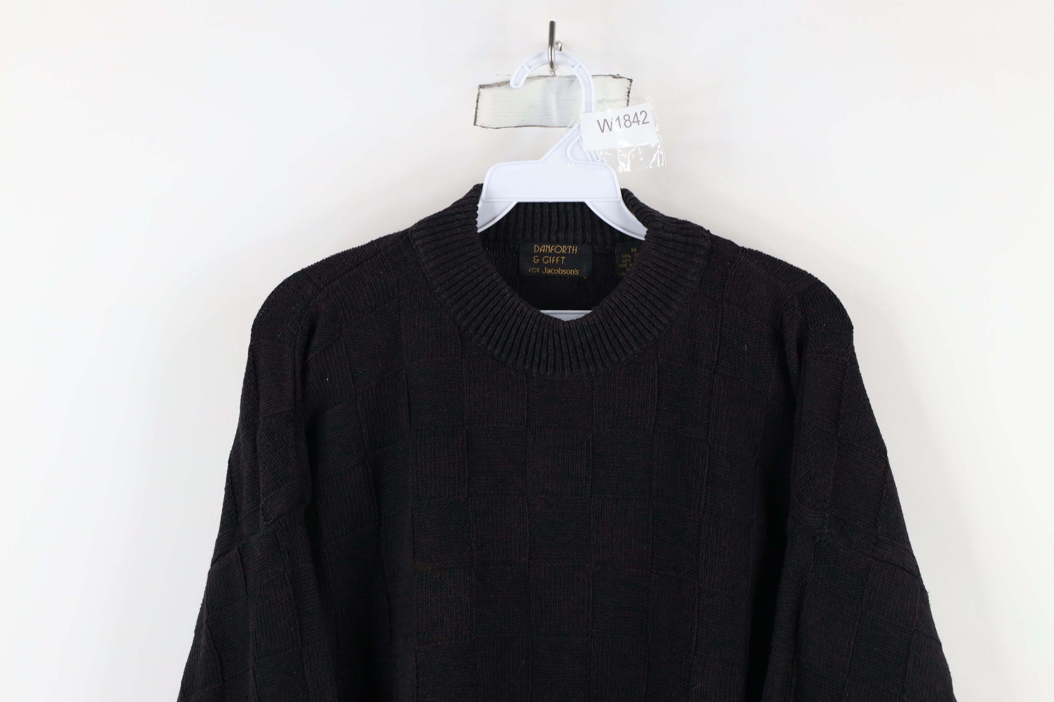 Vintage Vintage 90s Streetwear Checkered Blend Knit Sweater Black Size US M / EU 48-50 / 2 - 2 Thumbnail