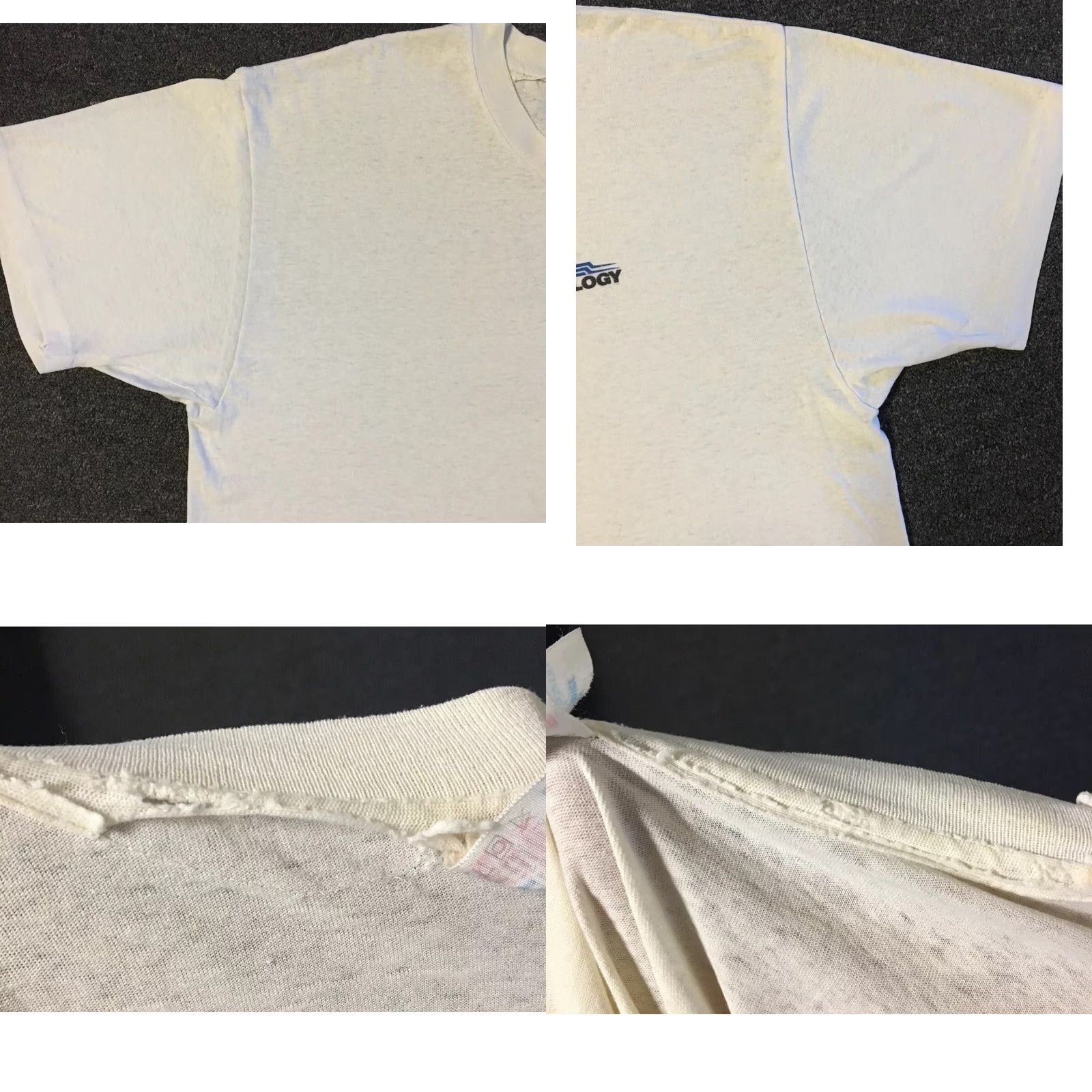 Apple VINTAGE Probe Technology Faded Distress Shirt XL White Men's T-Shirt 90s Vaporwave Grunge Tech California USA Neon 80s Retro Size US XL / EU 56 / 4 - 8 Thumbnail