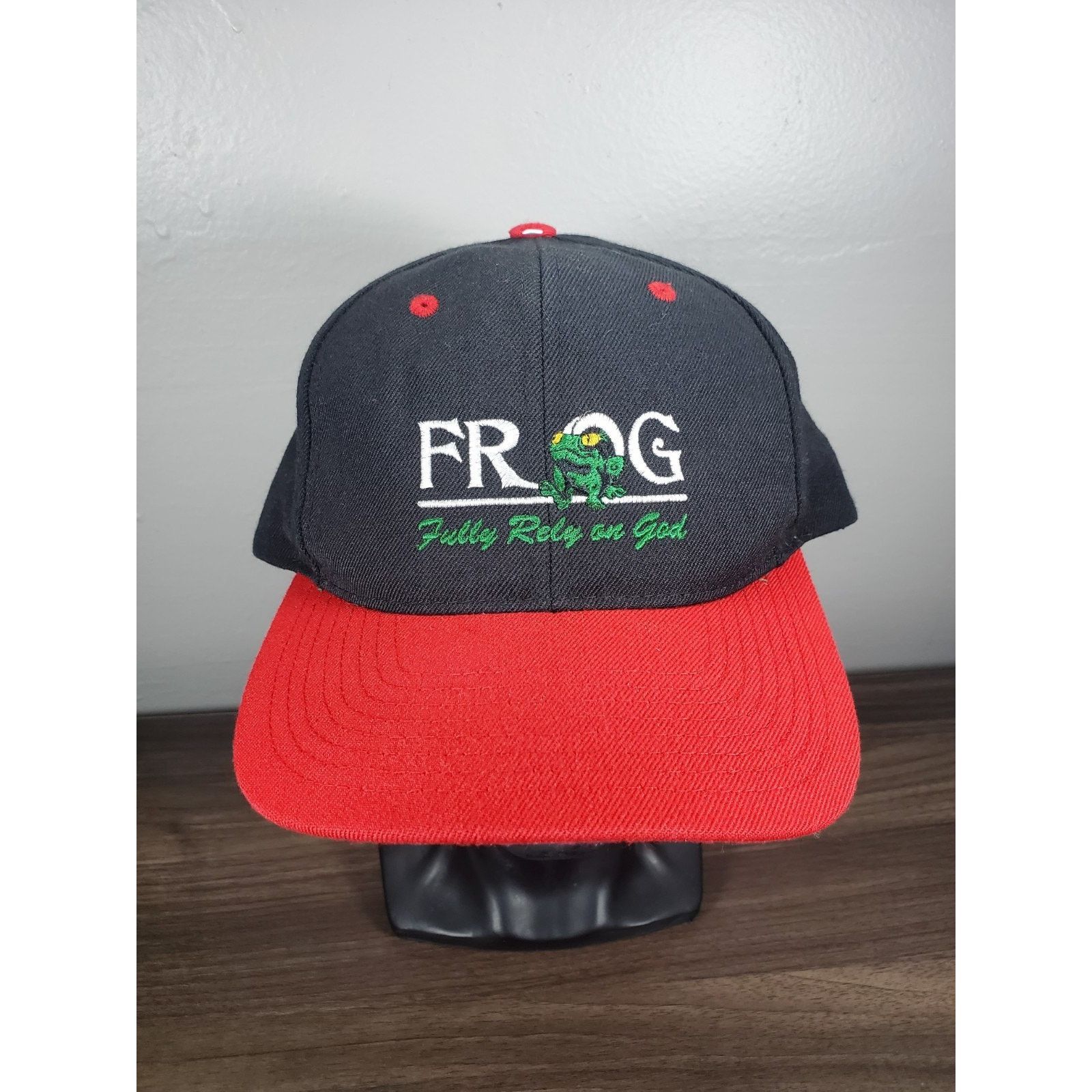 Vintage FROG Fully Rely On God Hat I Love Jesus Snapback Cap Black Size ONE SIZE - 3 Thumbnail