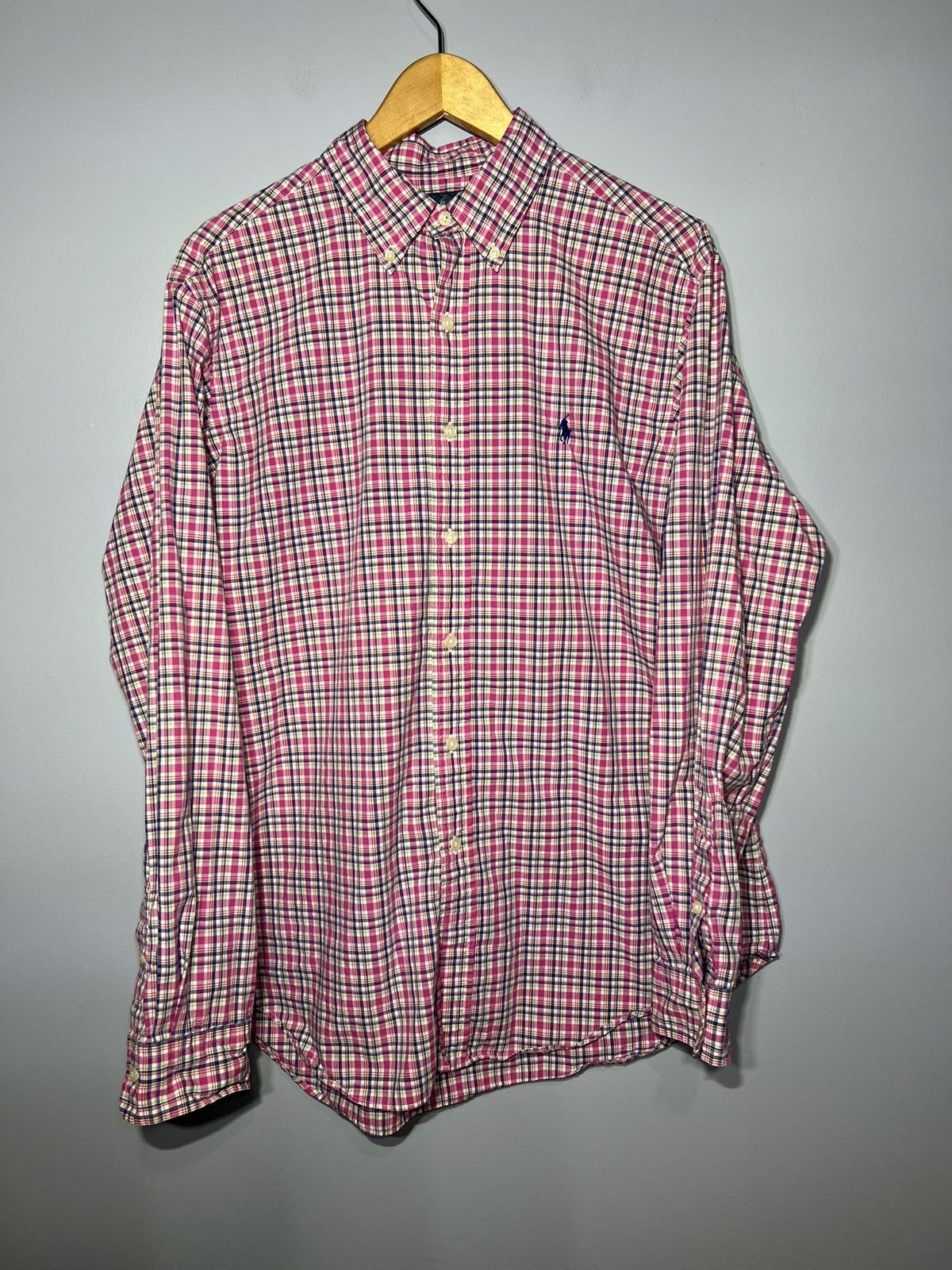 Polo Ralph Lauren Polo Ralph Lauren Sz L Classic Fit Multicolor Pink Plaid Size US L / EU 52-54 / 3 - 2 Thumbnail