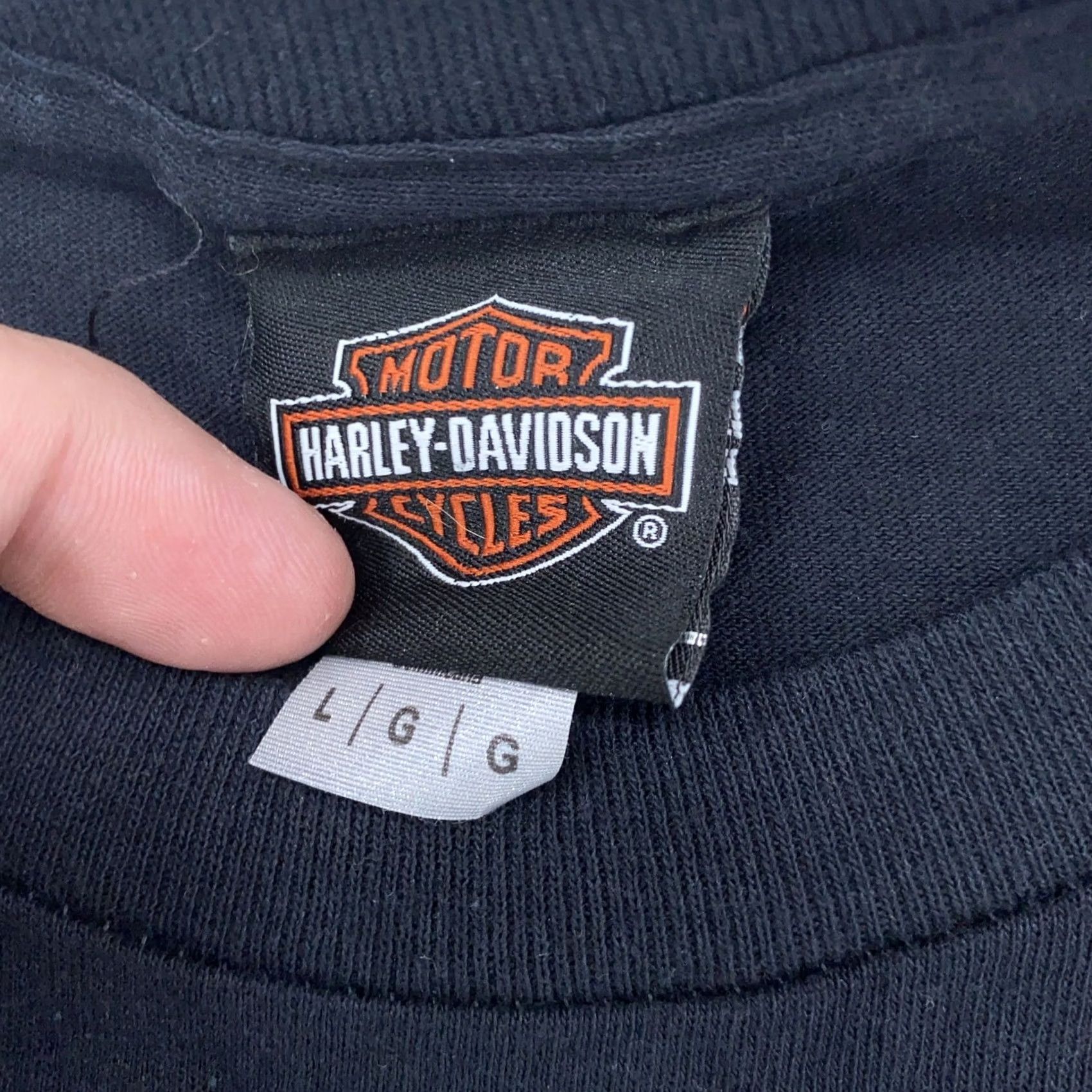 Harley Davidson Harley-Davidson Shirt Mens L Black Crew Neck Short Sleeve Graphic Print Palm Tree Florida Biker Beach - Mens Size US L / EU 52-54 / 3 - 5 Thumbnail