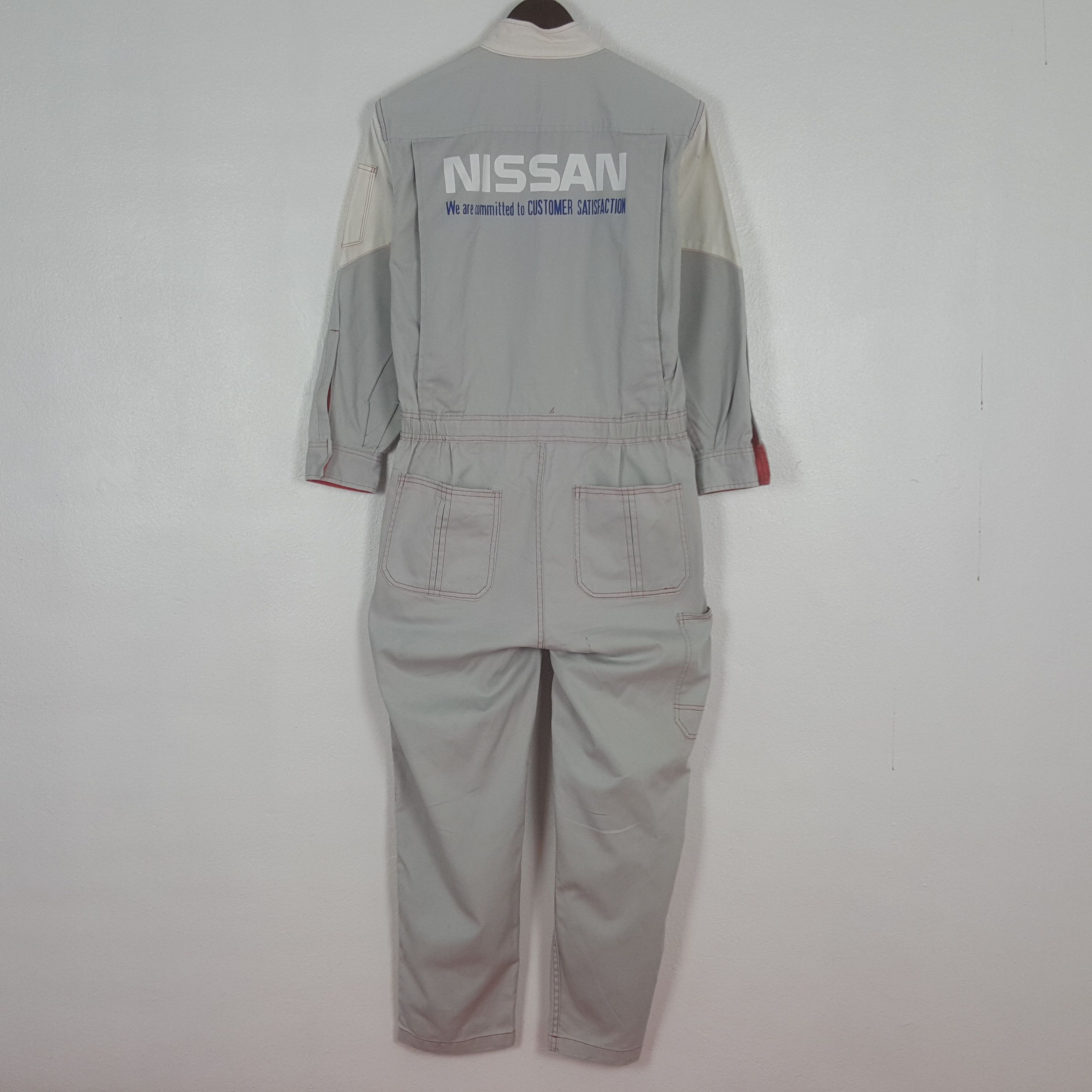 Nissan Vintage Nissan Racing Worker Japan Coverall Jumpsuit Jacket Size US M / EU 48-50 / 2 - 1 Thumbnail
